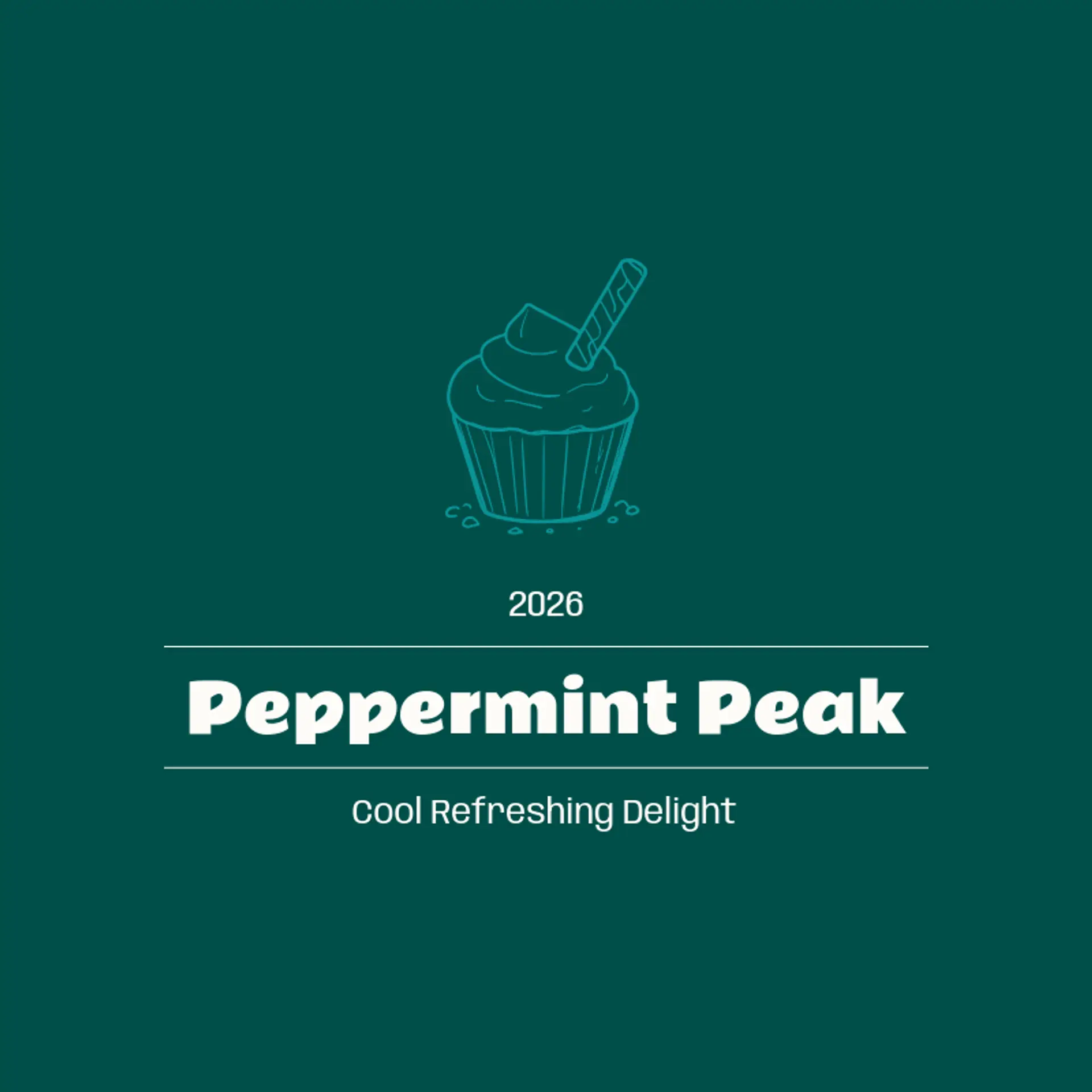 Peppermint Peak logo for cupcake