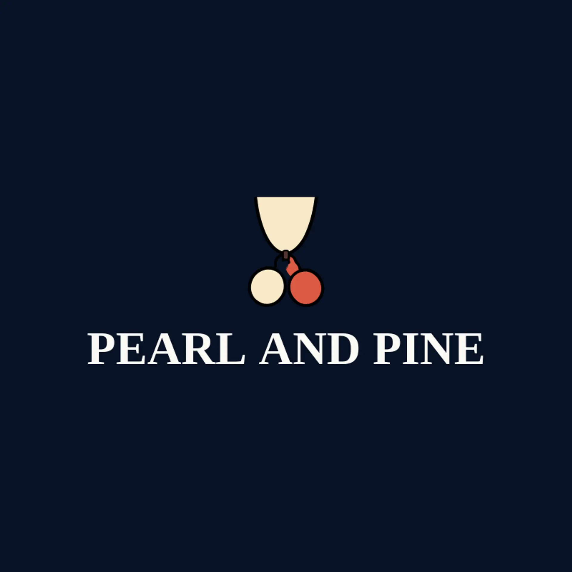 Pearl and Pine logo for necklace
