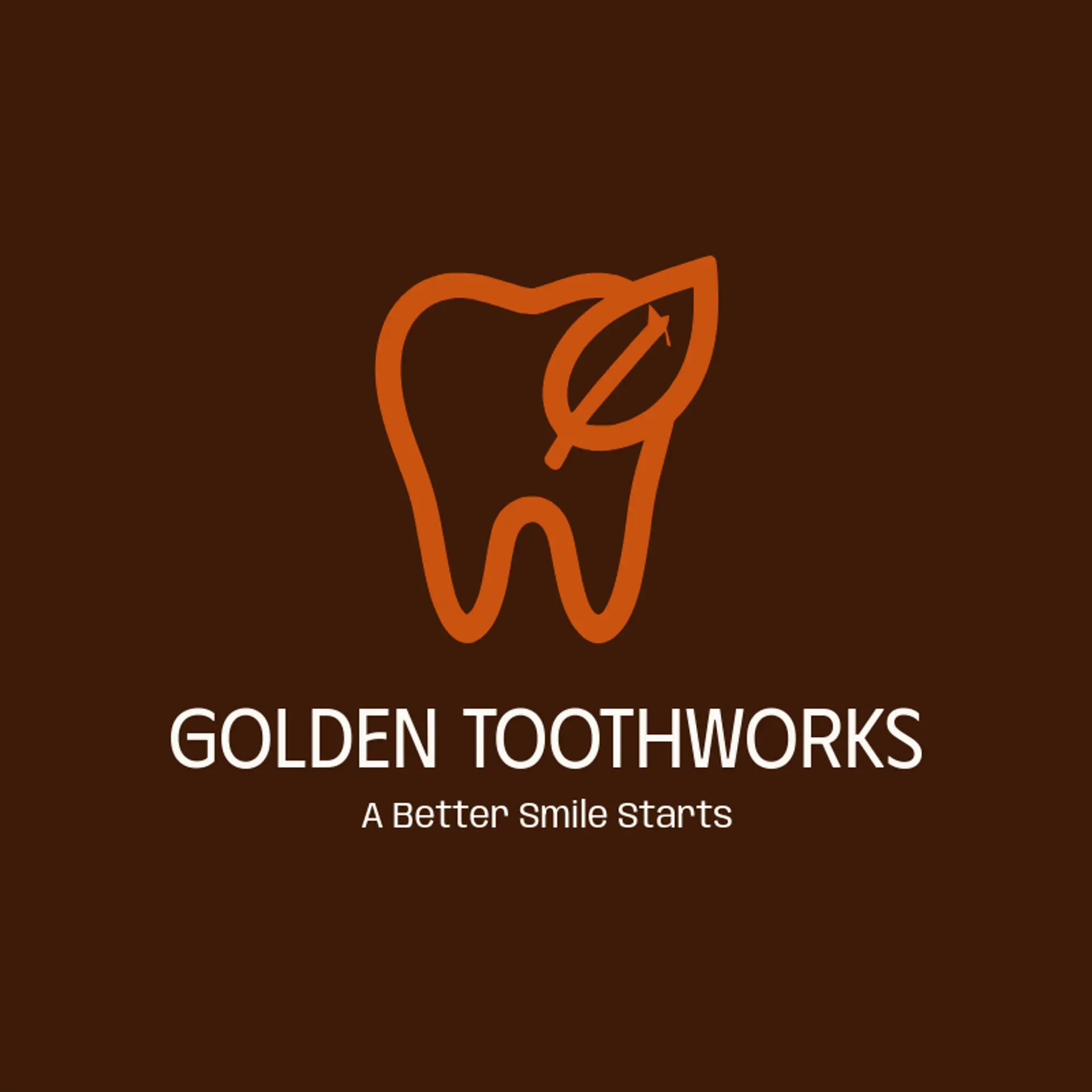 Golden Toothworks logo for dental