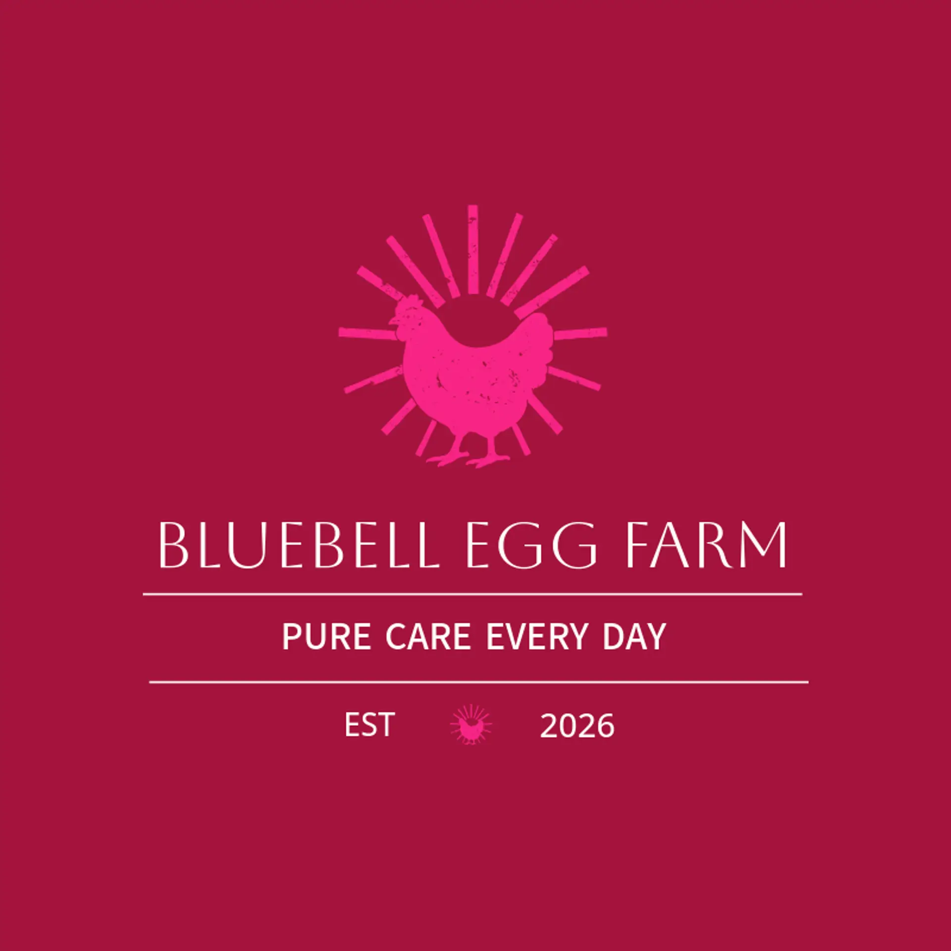 Bluebell Egg Farm logo for poultry farm