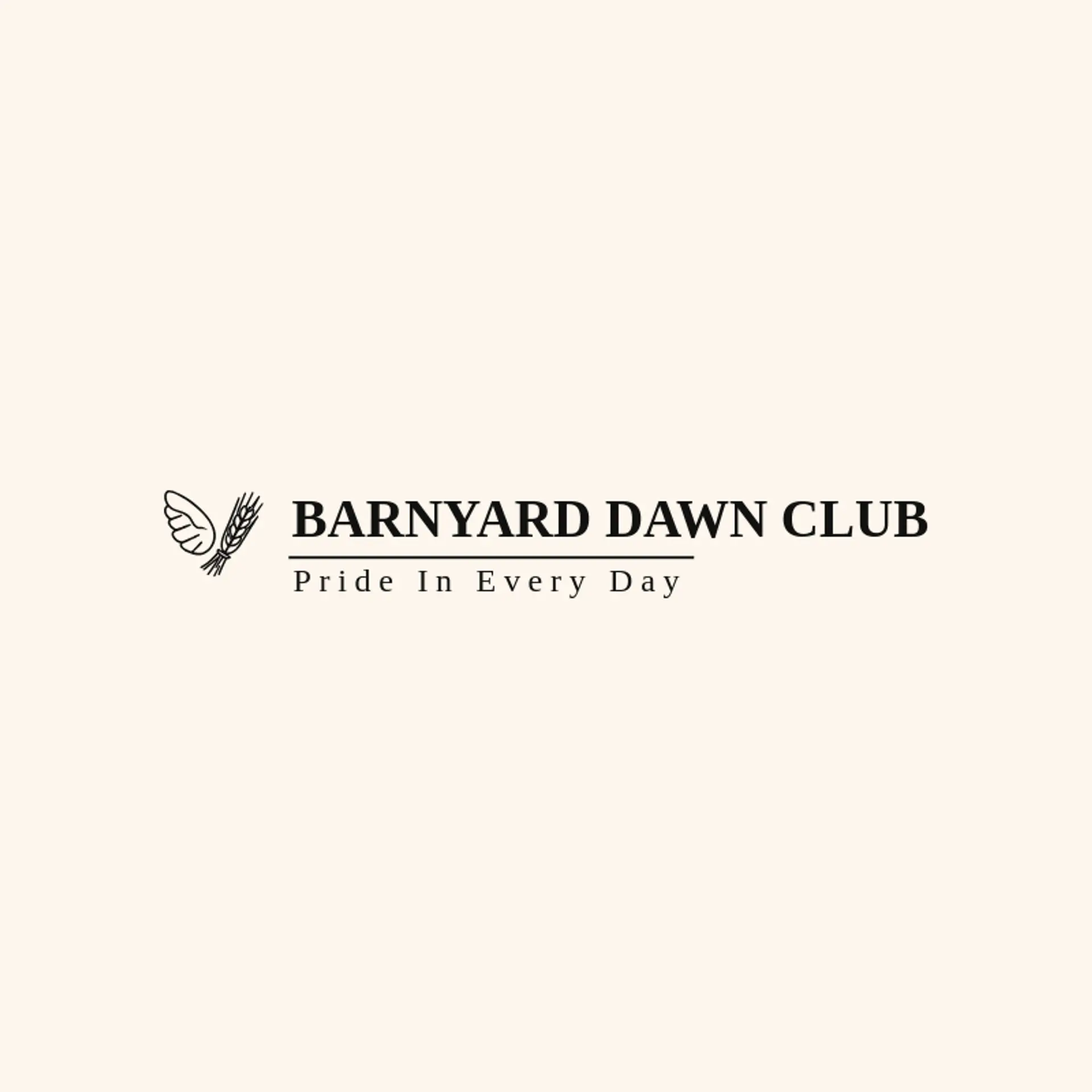Barnyard Dawn Club logo for rooster
