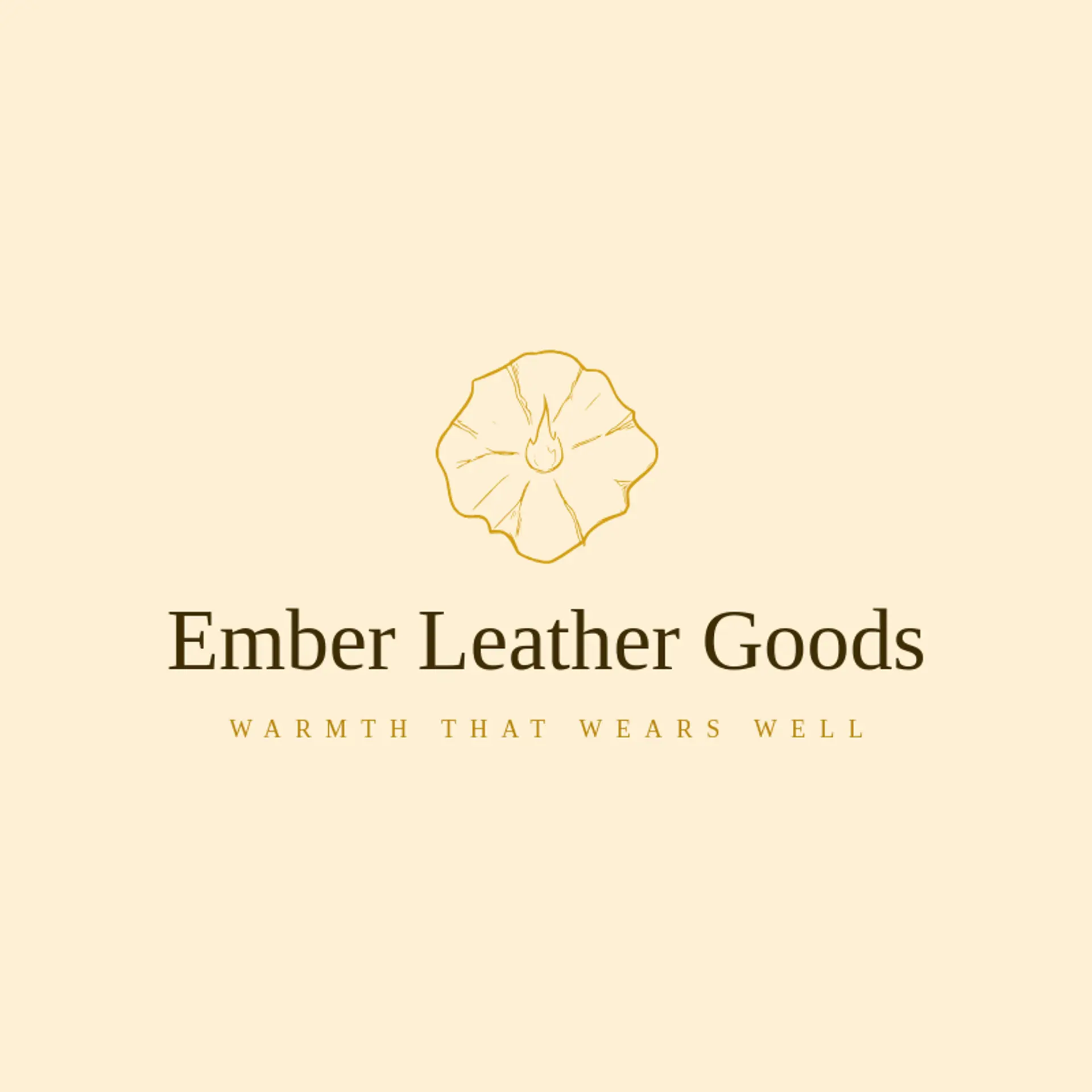 Ember Leather Goods logo for leather