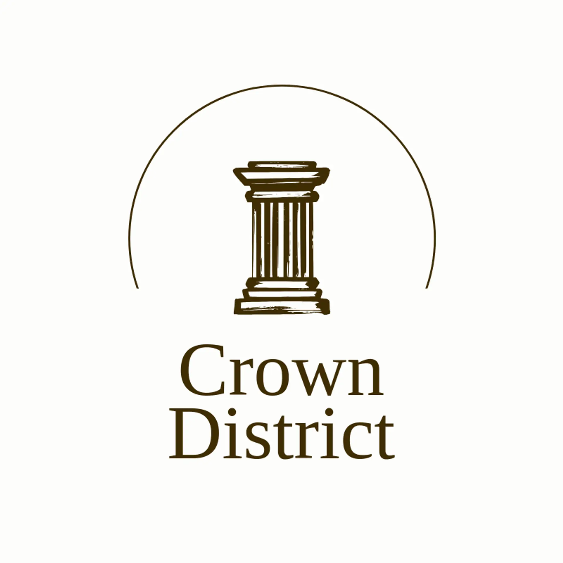 Crown District logo for art deco