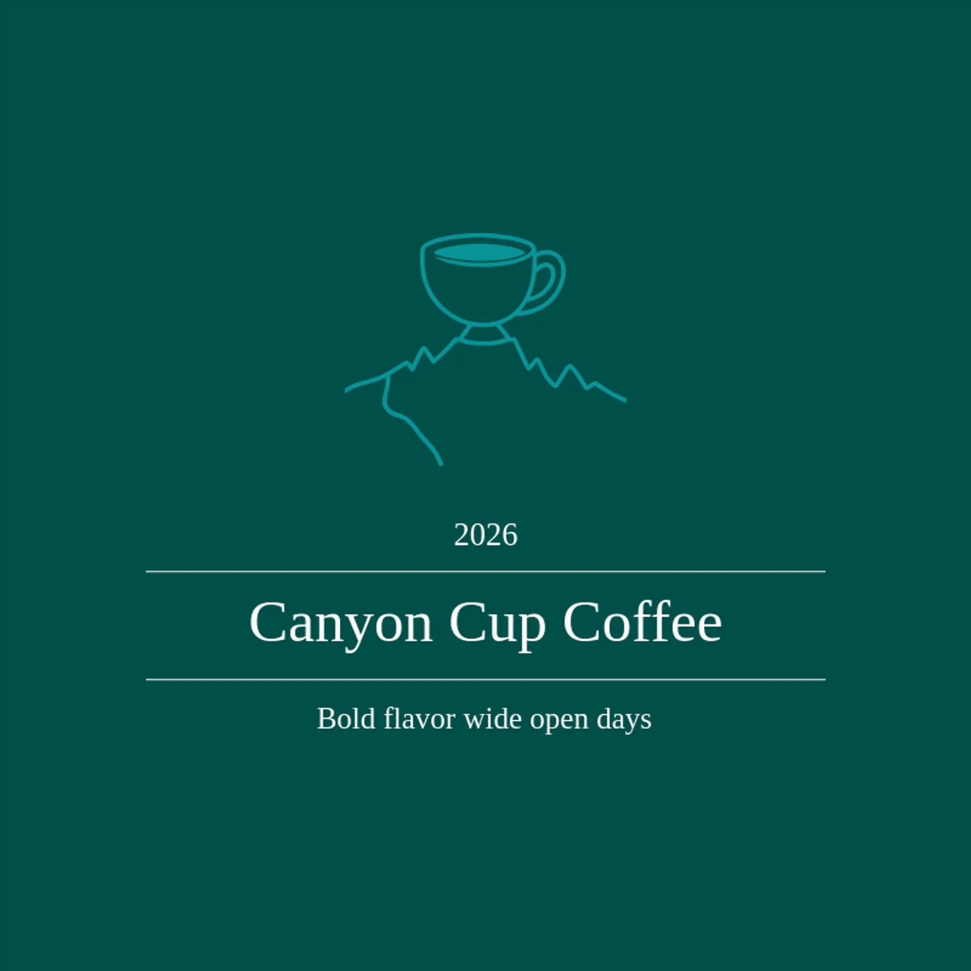 Canyon Cup Coffee logo for coffee cup
