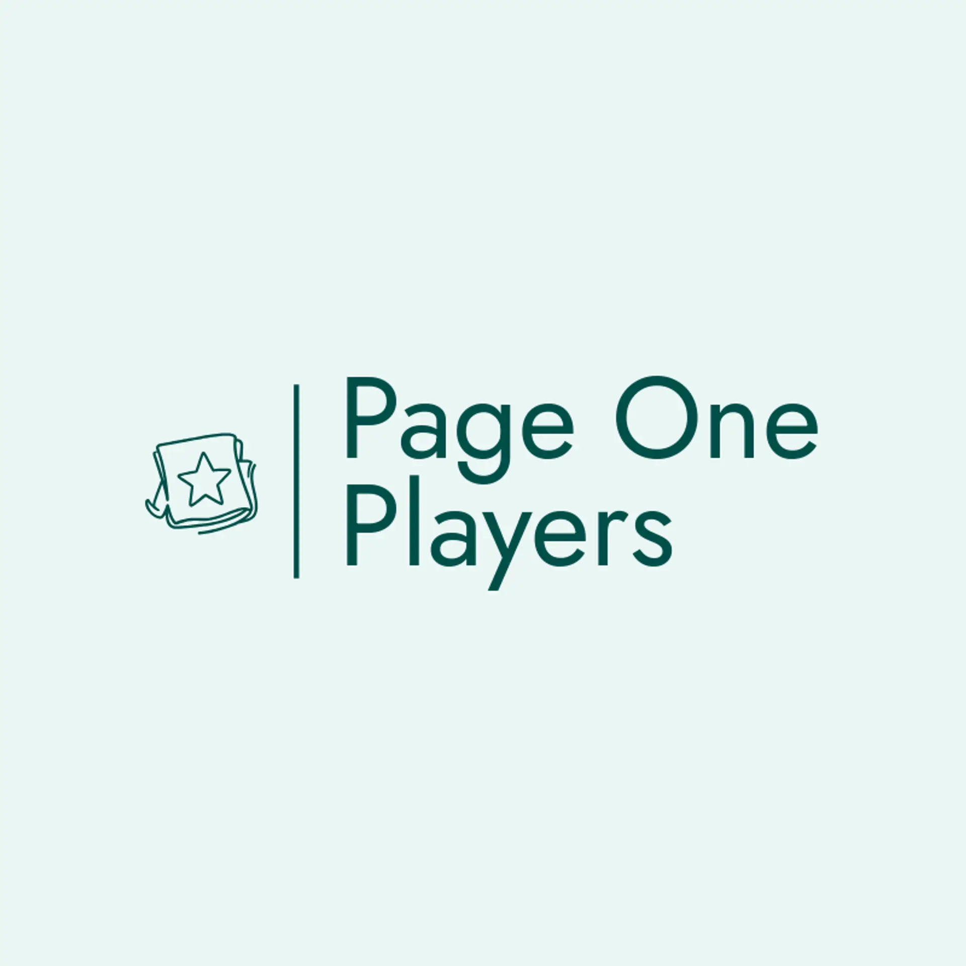 Page One Players logo for drama