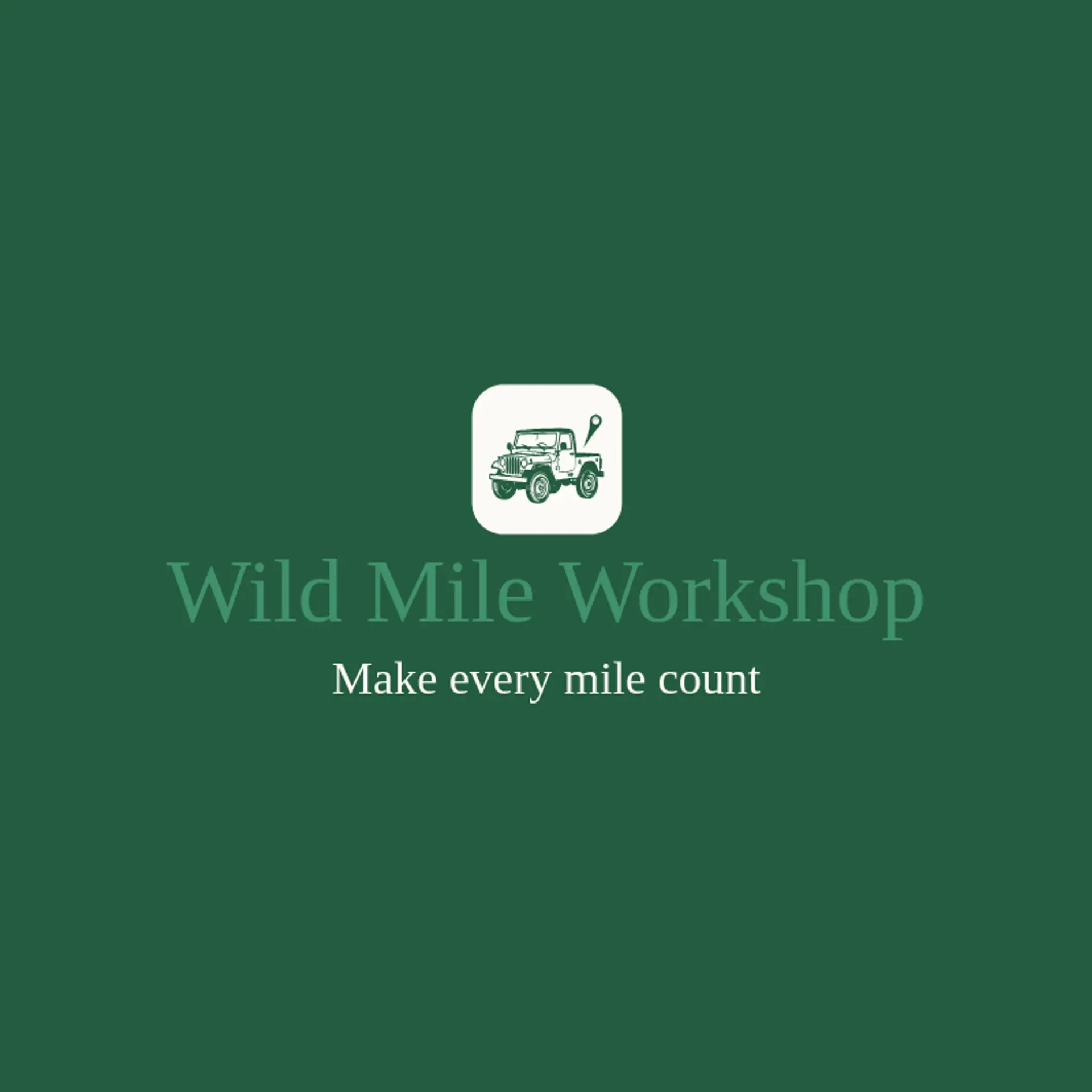 Wild Mile Workshop logo for jeep