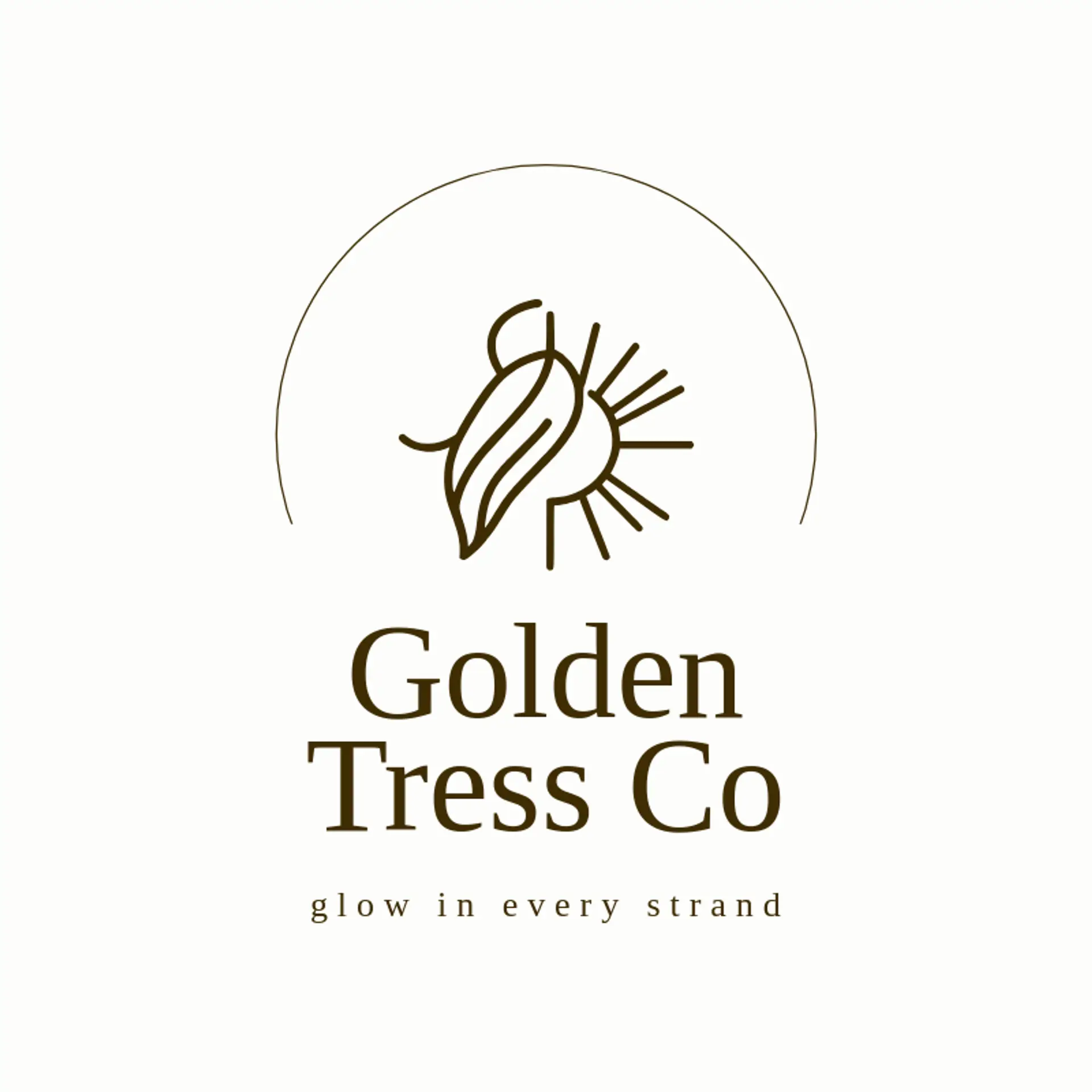 Golden Tress Co logo for hair