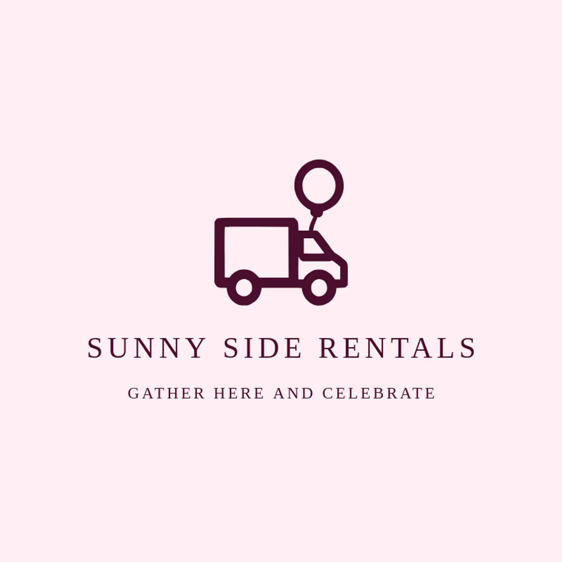 Sunny Side Rentals logo for party rental