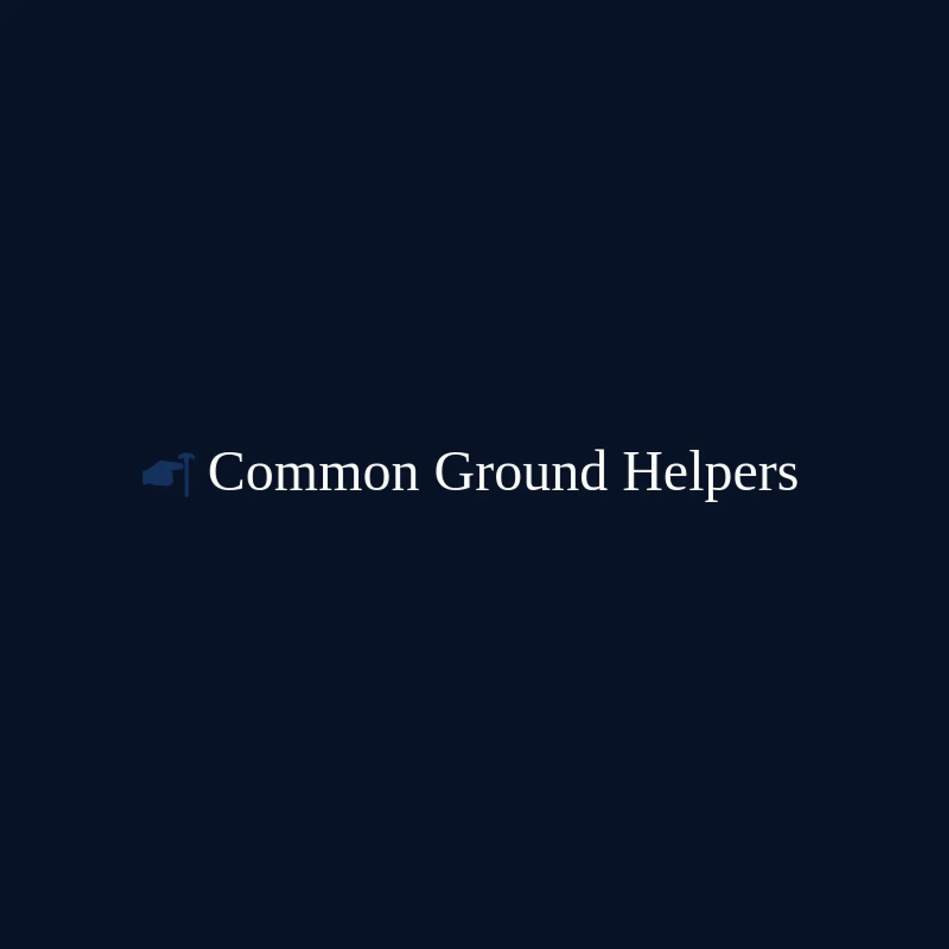 Common Ground Helpers logo for helping hand