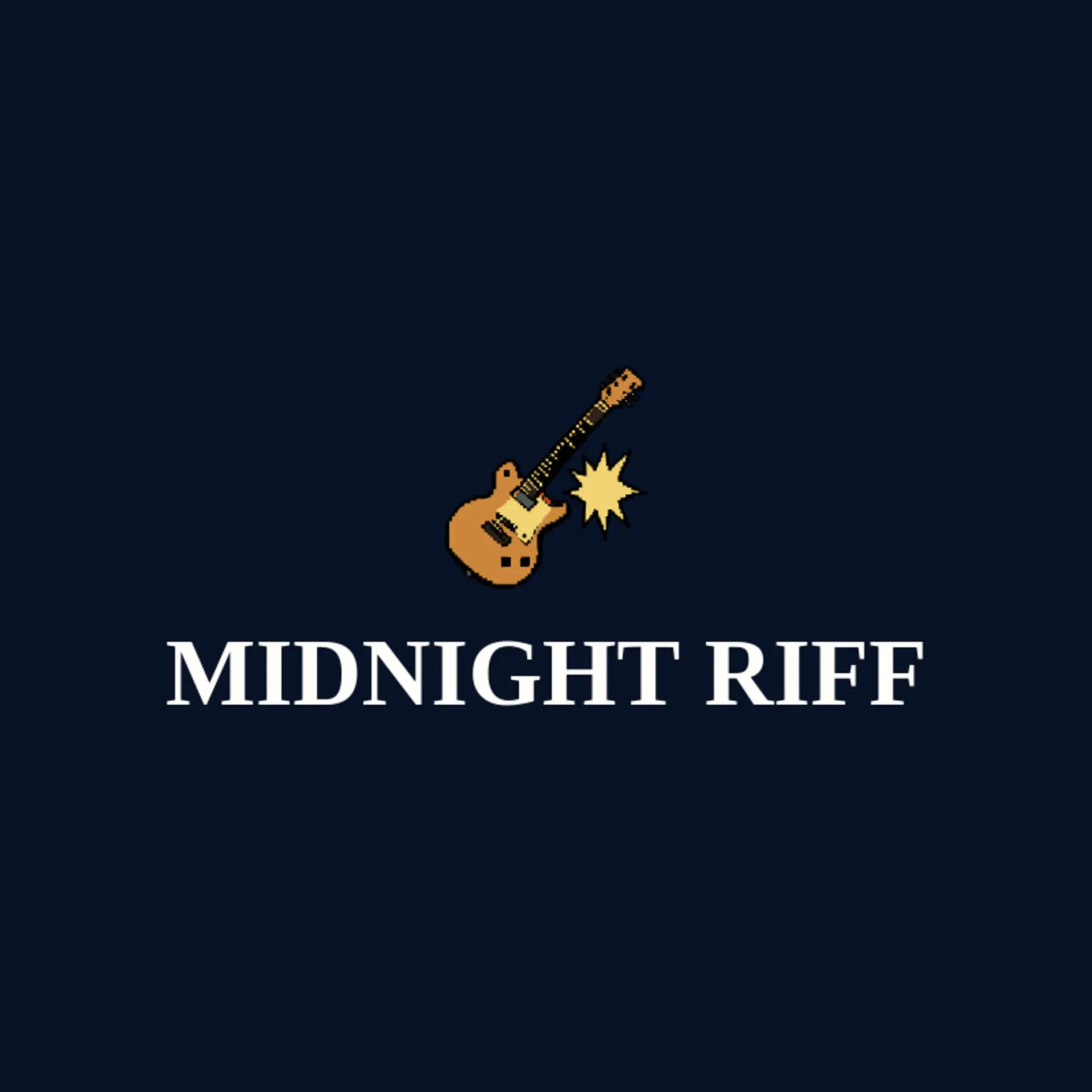 Midnight Riff logo for rock and roll