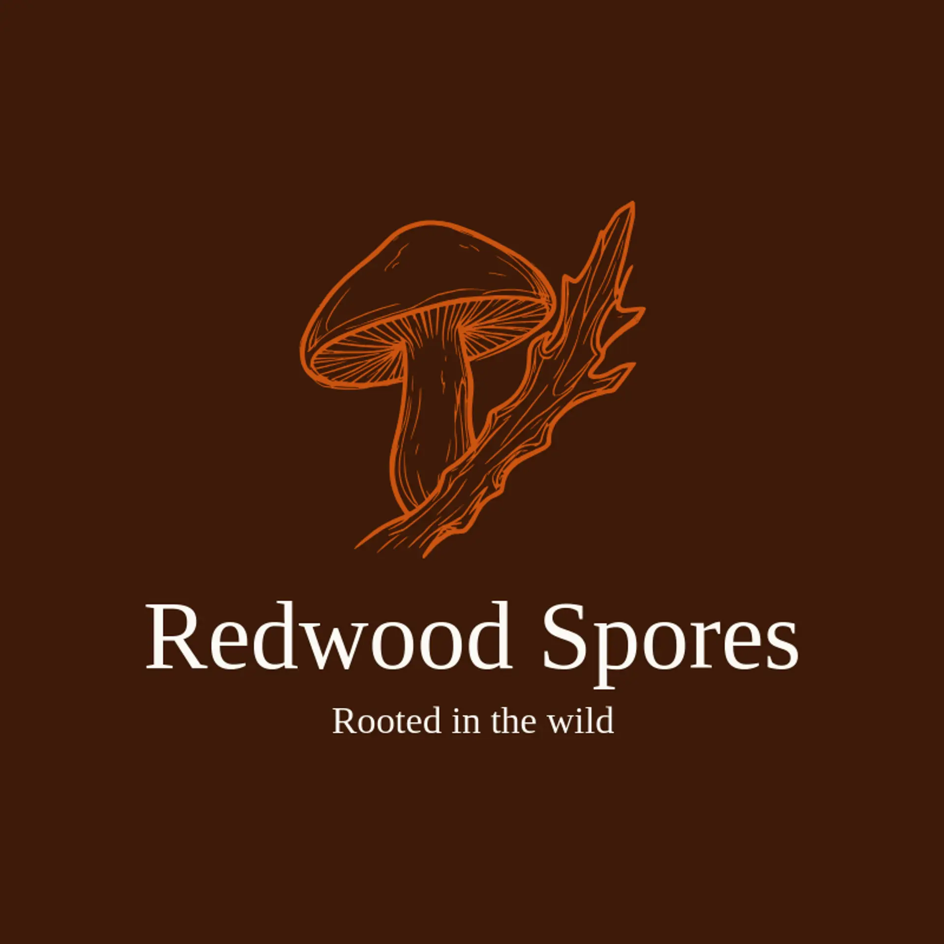 Redwood Spores logo for mushroom