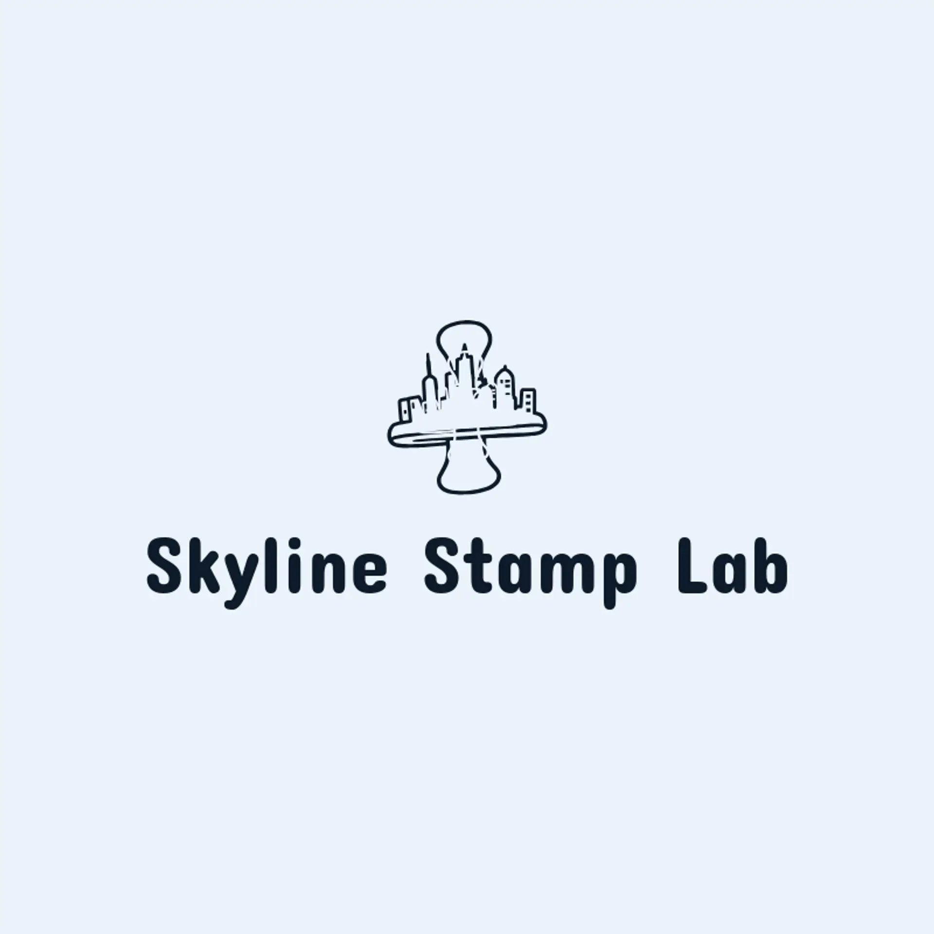 Skyline Stamp Lab logo for stamp