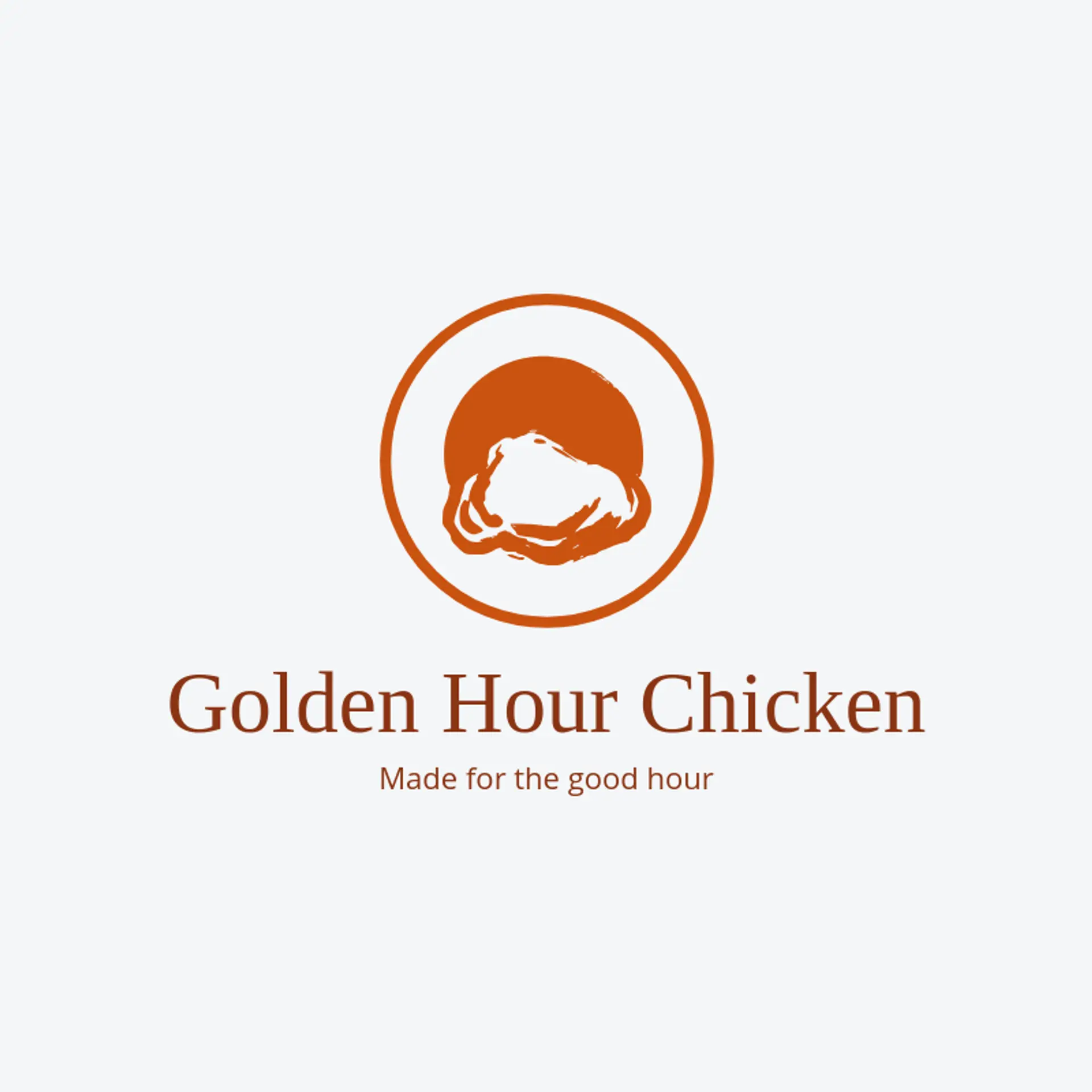 Golden Hour Chicken logo for fried chicken