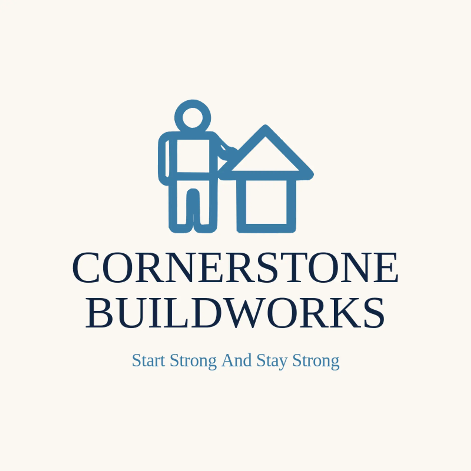 Cornerstone Buildworks logo for home builder