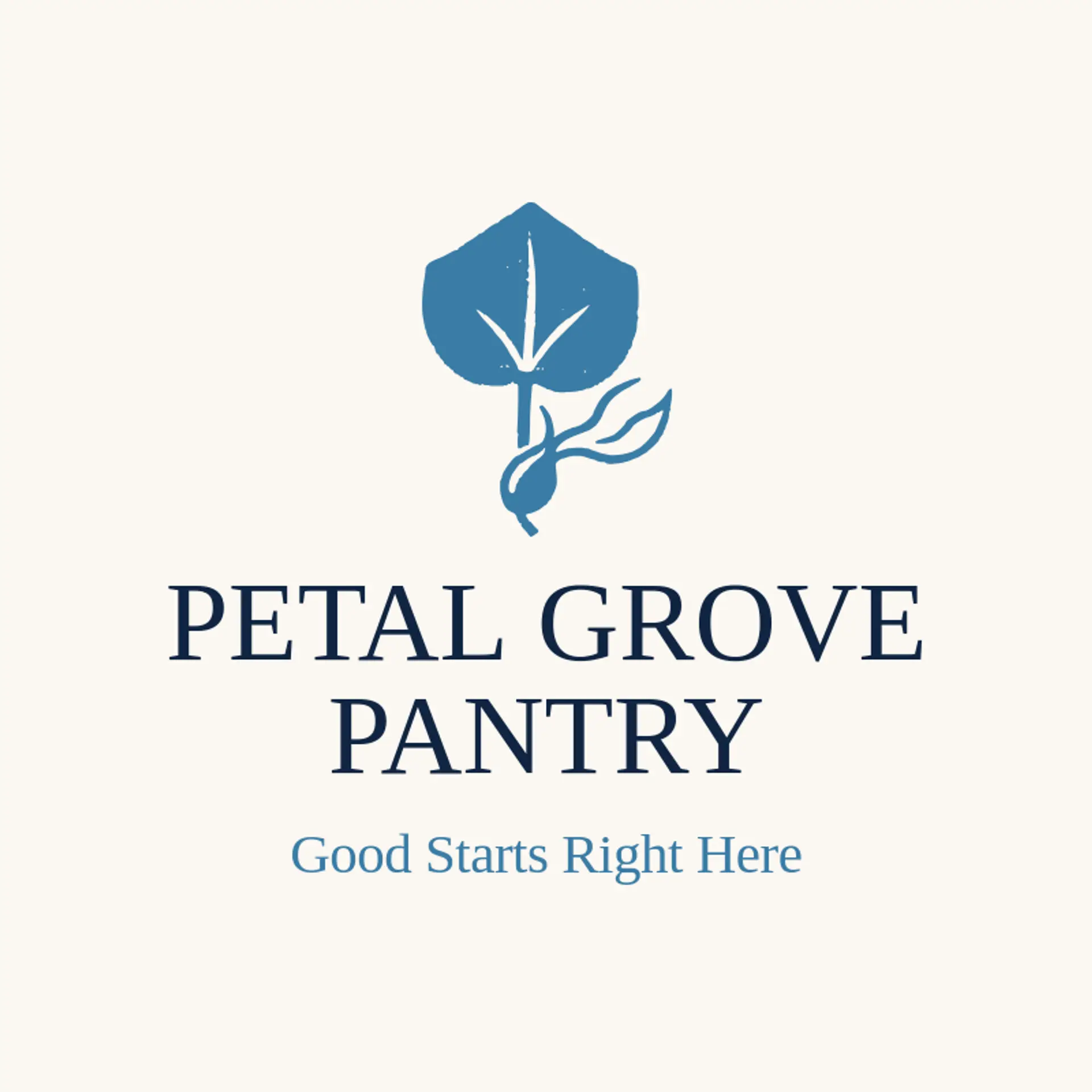 Petal Grove Pantry logo for fresh