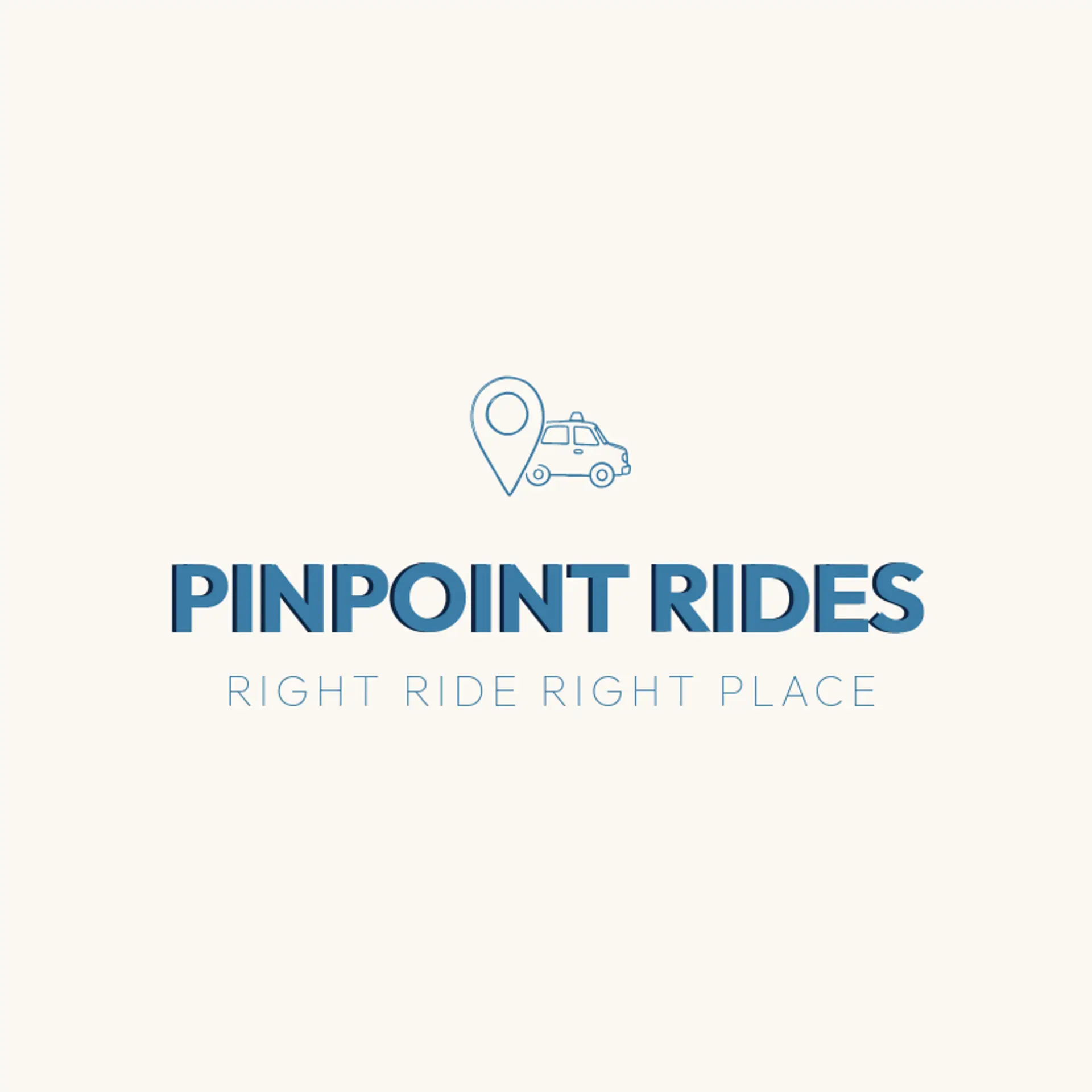 Pinpoint Rides logo for taxi
