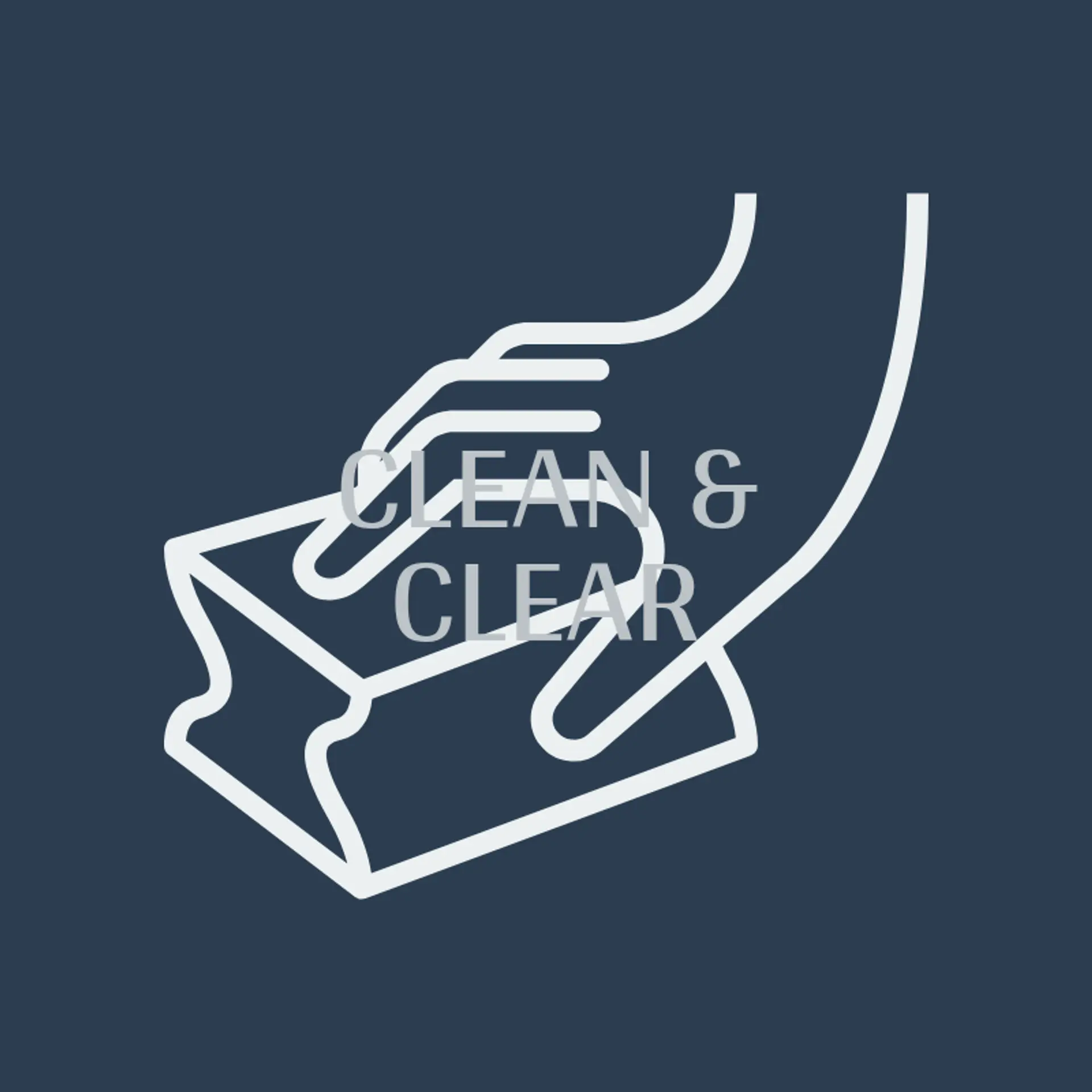 Clean & Clear logo for blg cleaning service