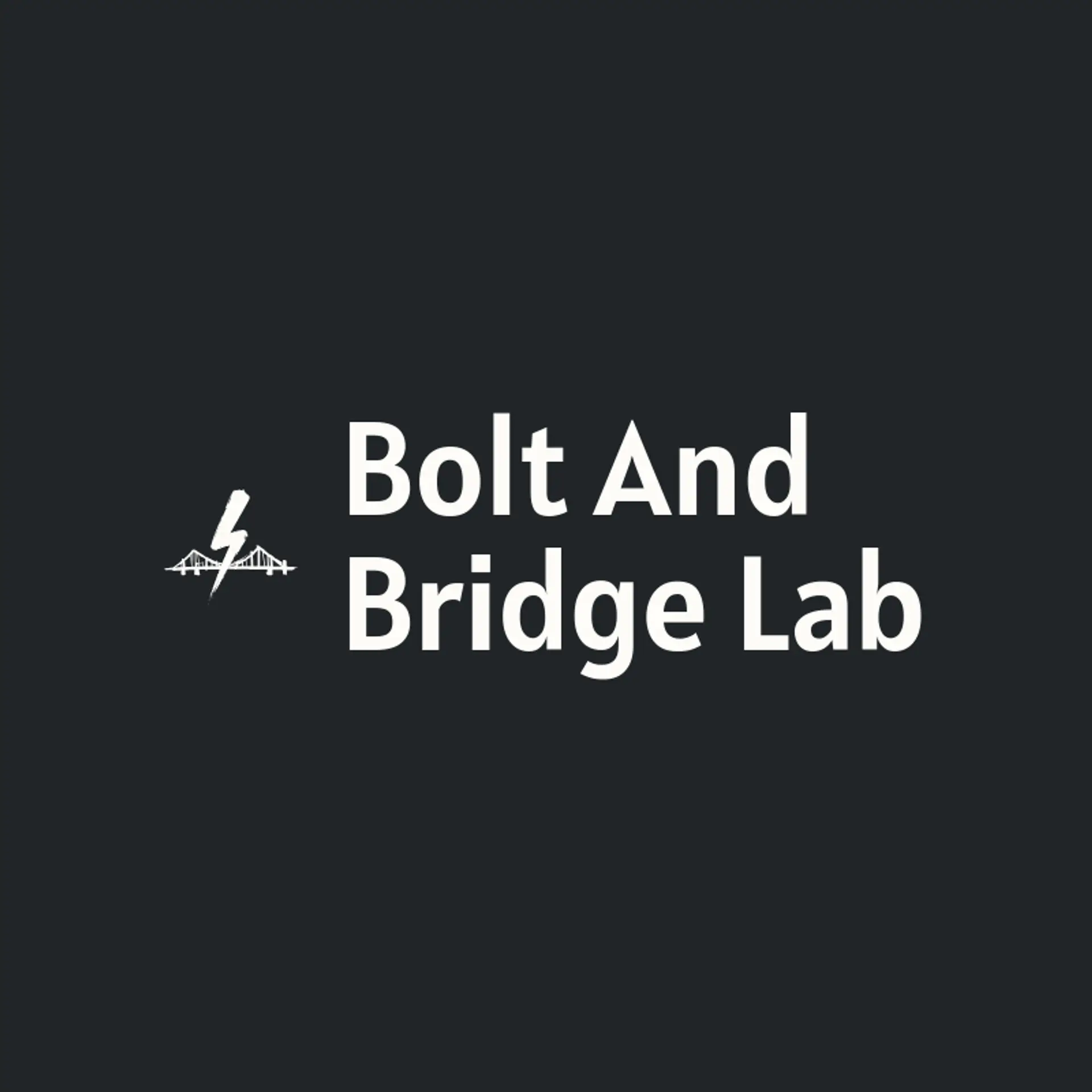 Bolt and Bridge Lab logo for negative space