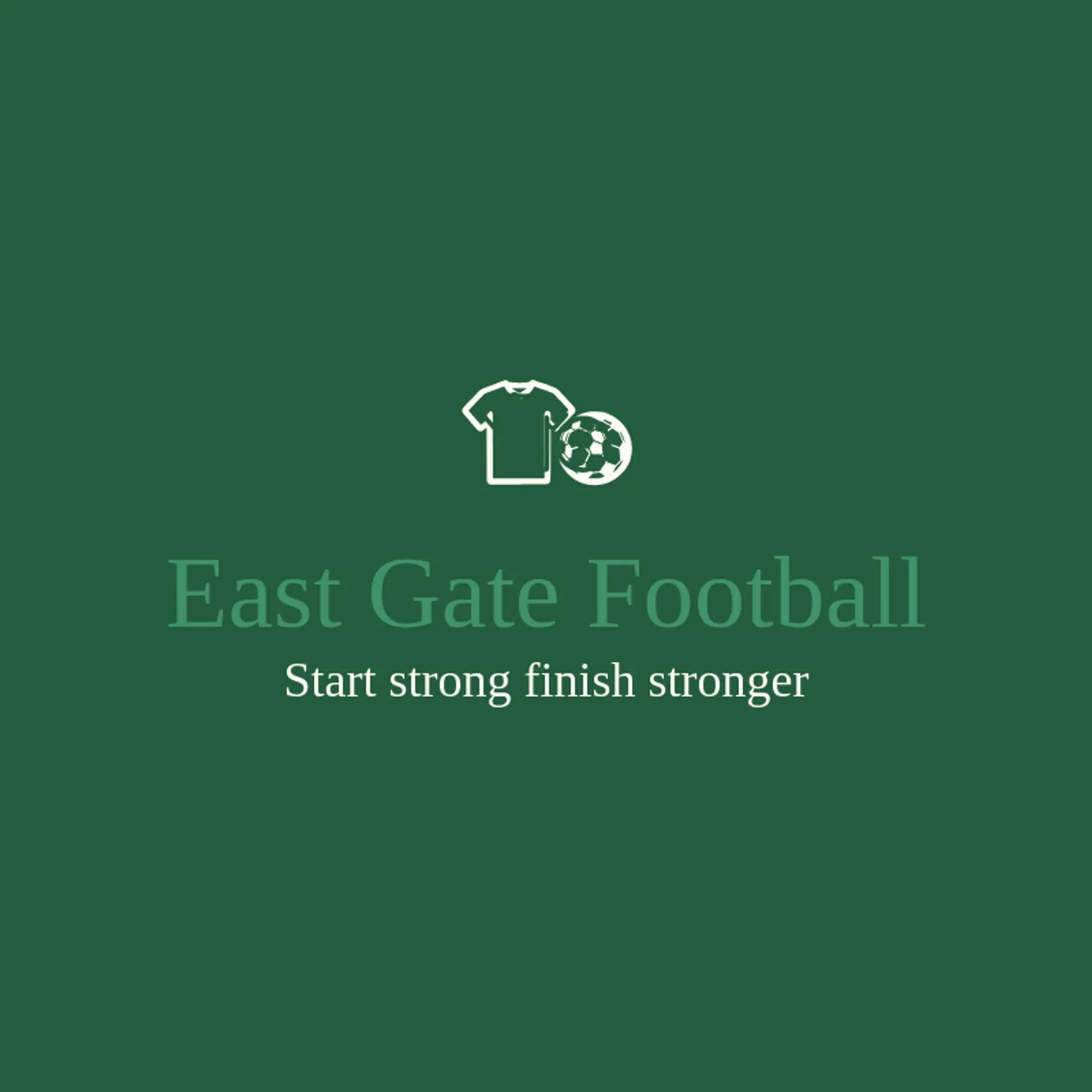 East Gate Football logo for soccer ball