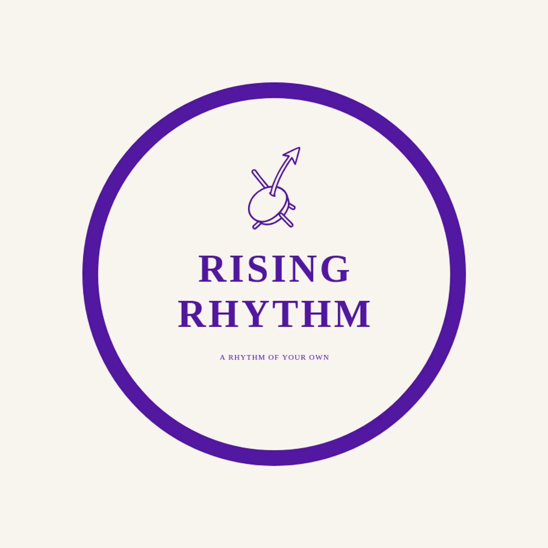 Rising Rhythm logo for drum