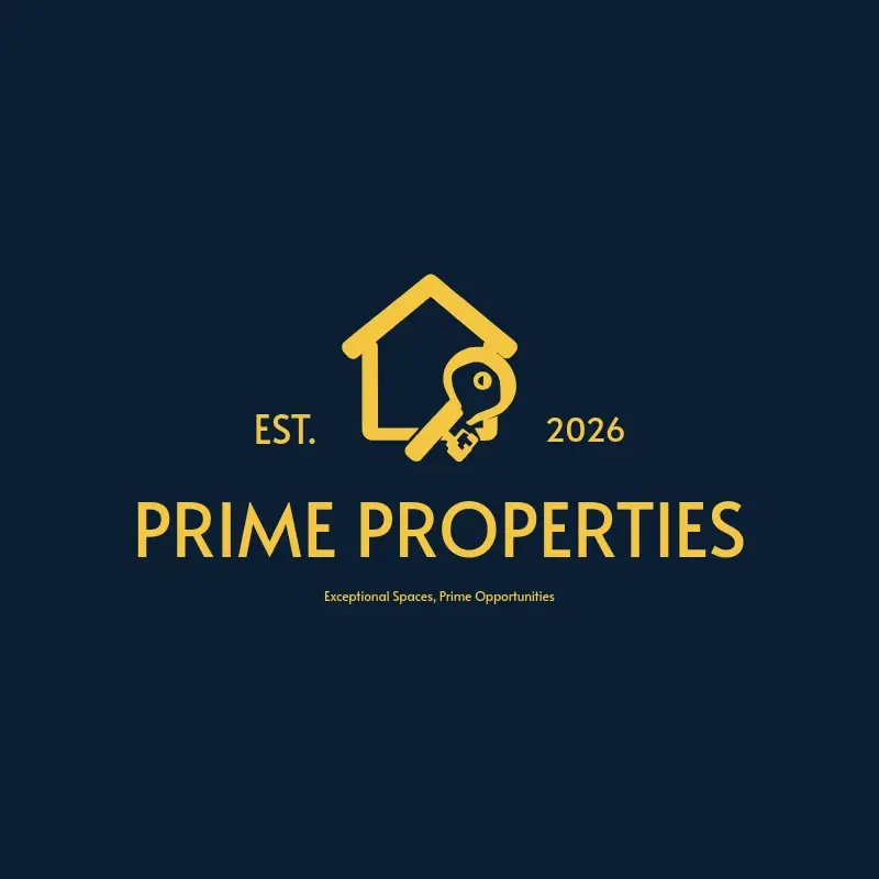 The real estate company name Prime Properties as a branded logo with a single color icon