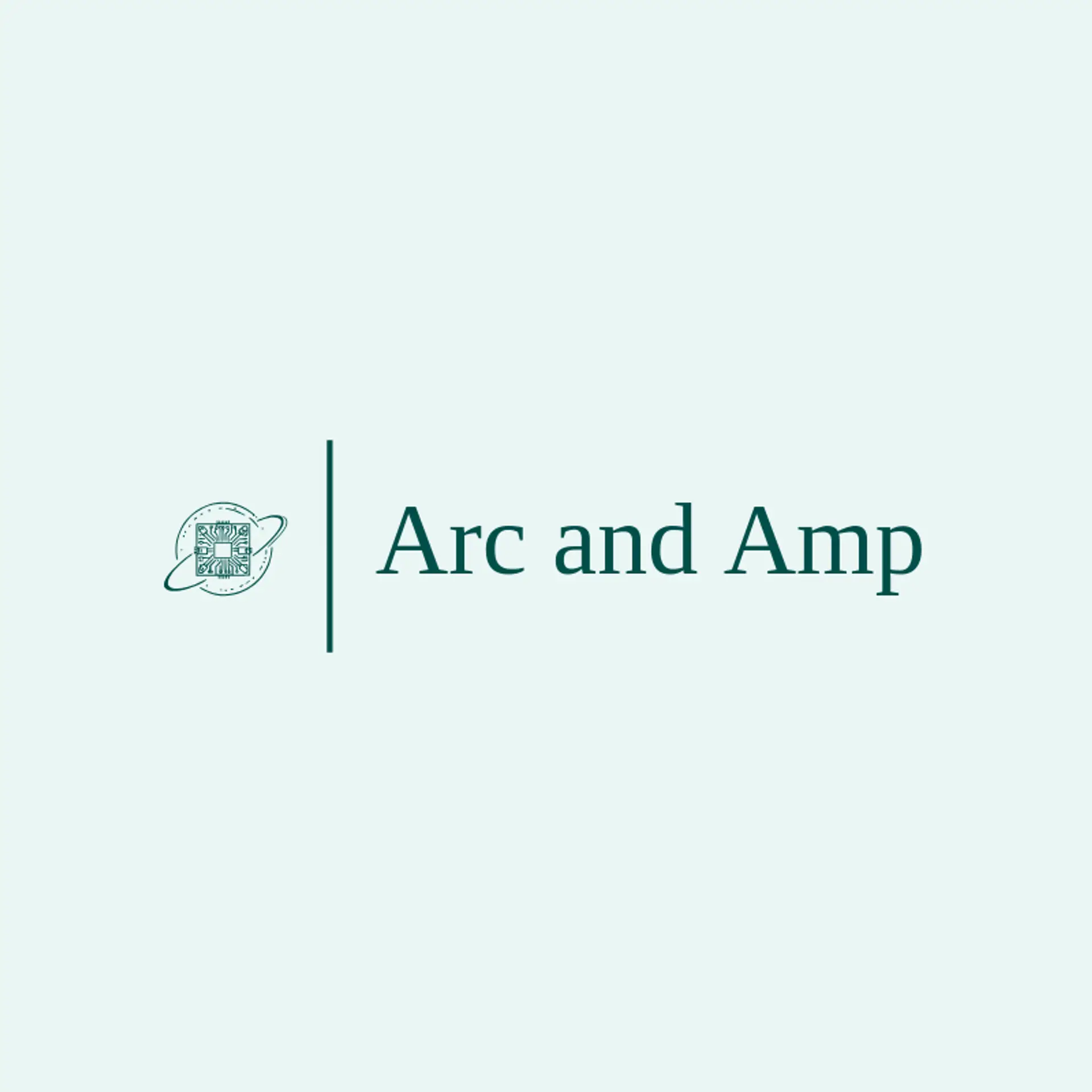 Arc and Amp logo for electronics