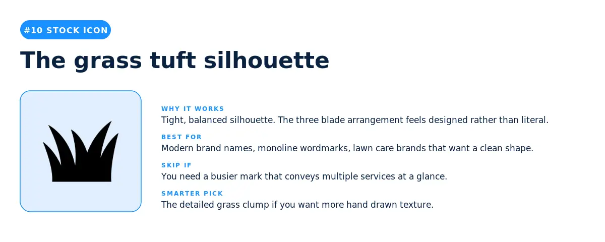 The grass tuft silhouette stock icon