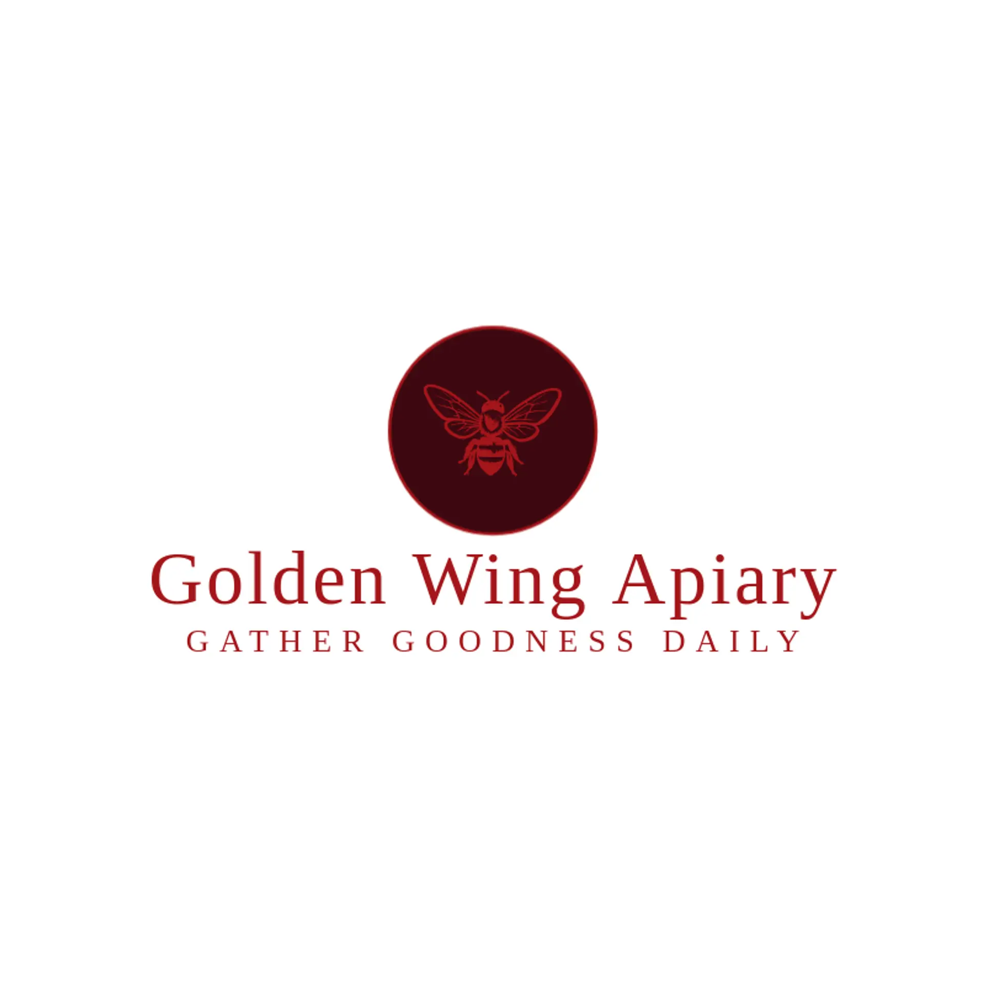 Golden Wing Apiary logo for honey bee