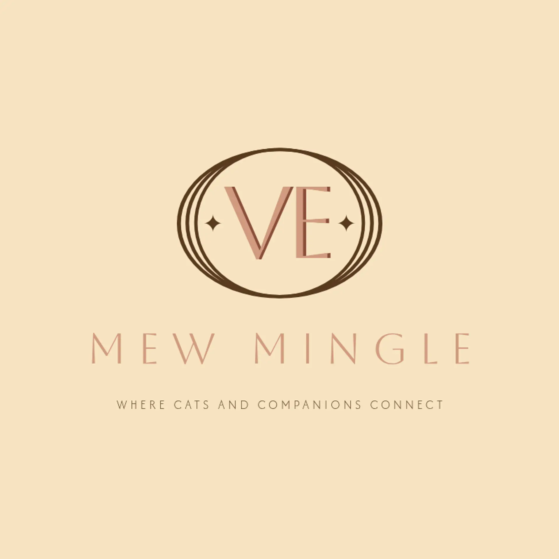 Mew Mingle logo for cat pet care