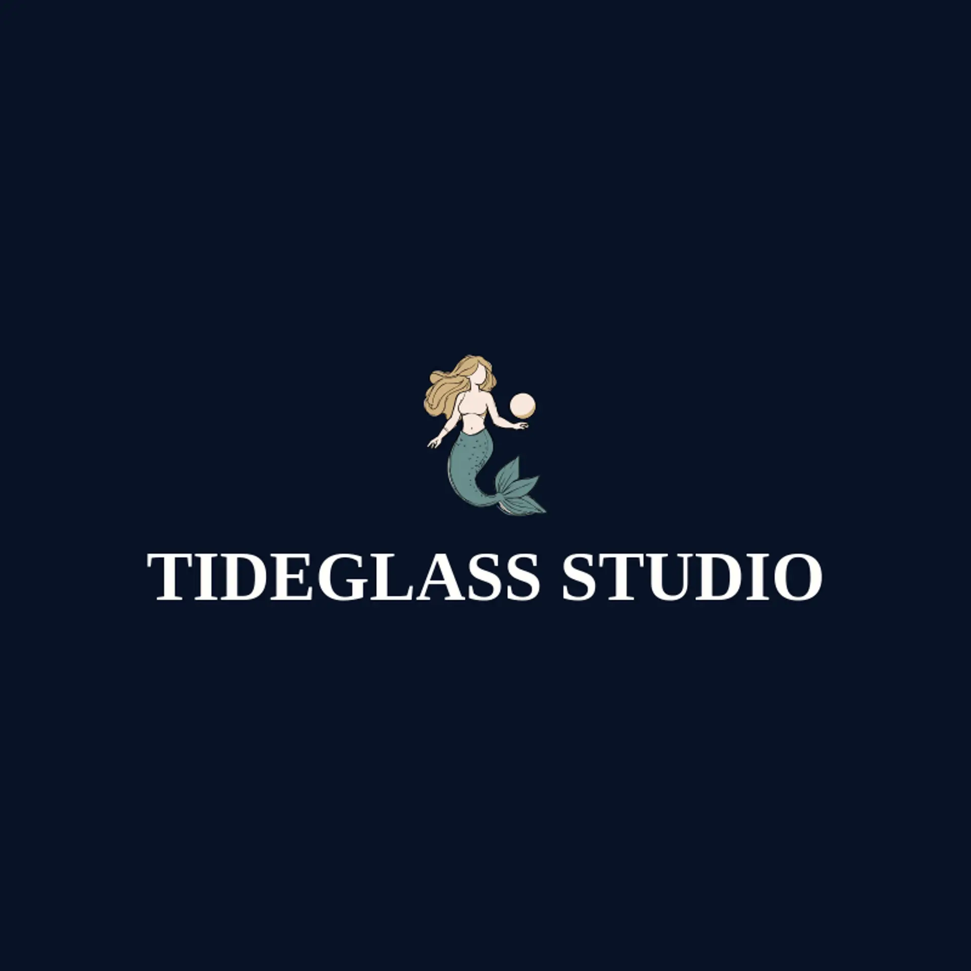 Tideglass Studio logo for mermaid