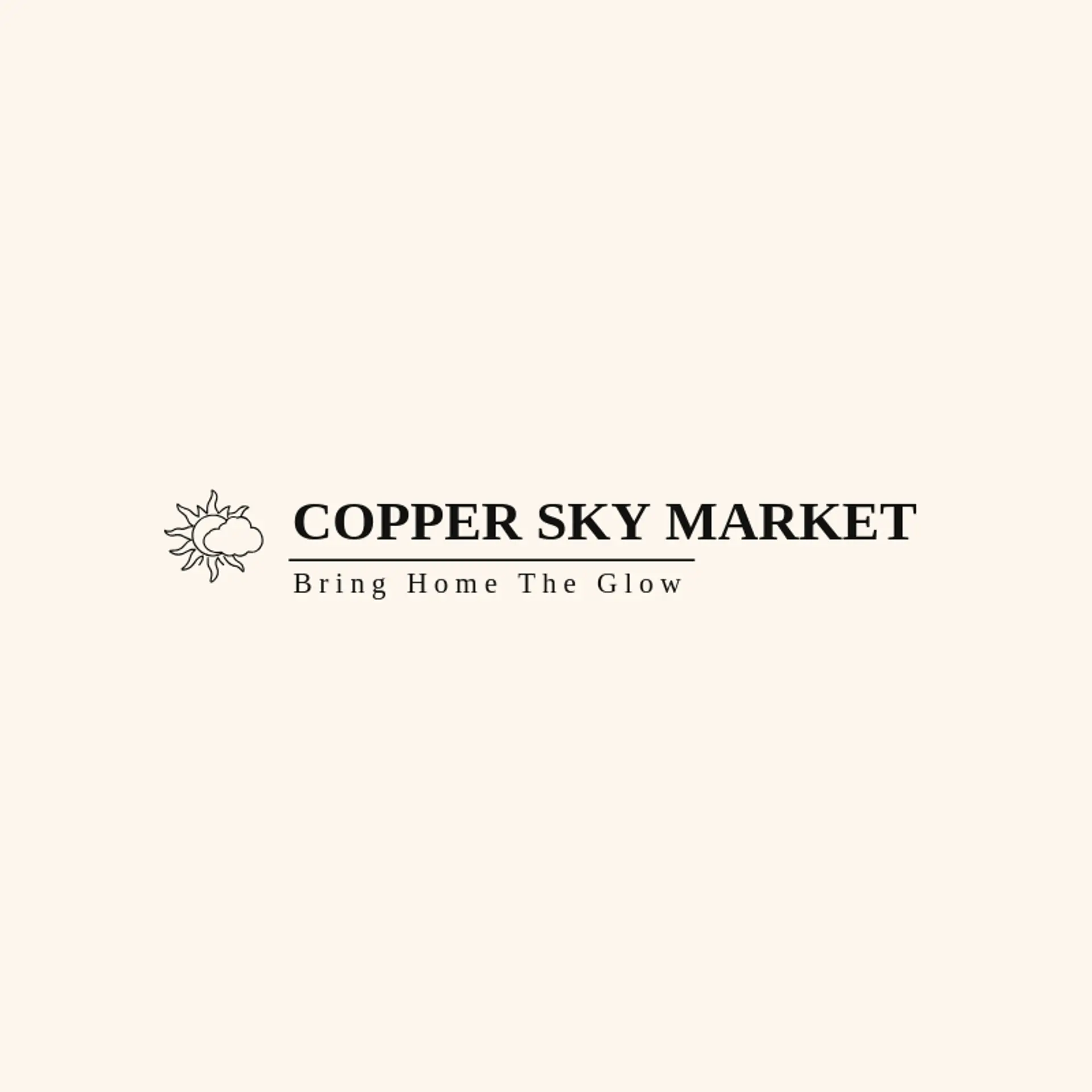 Copper Sky Market logo for sunset