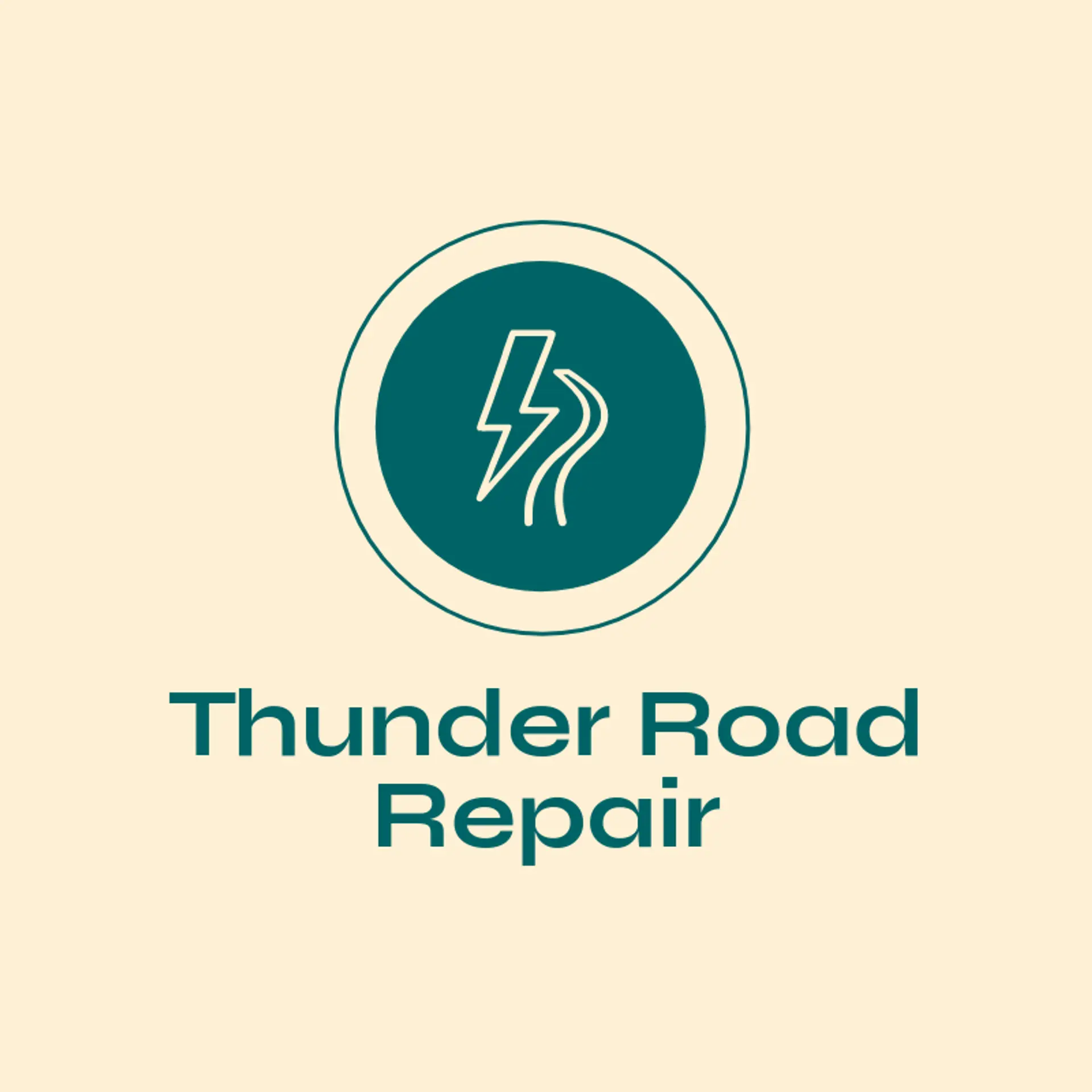 Thunder Road Repair logo for lightning