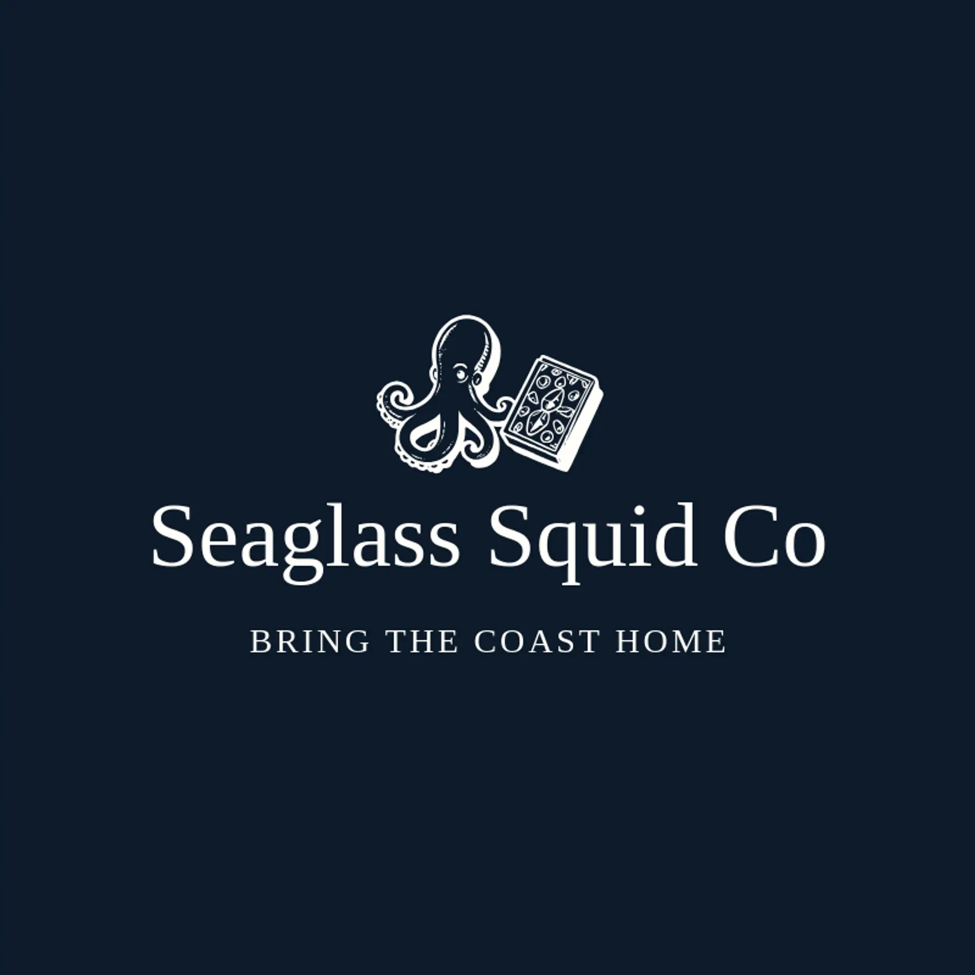 Seaglass Squid Co logo for squid