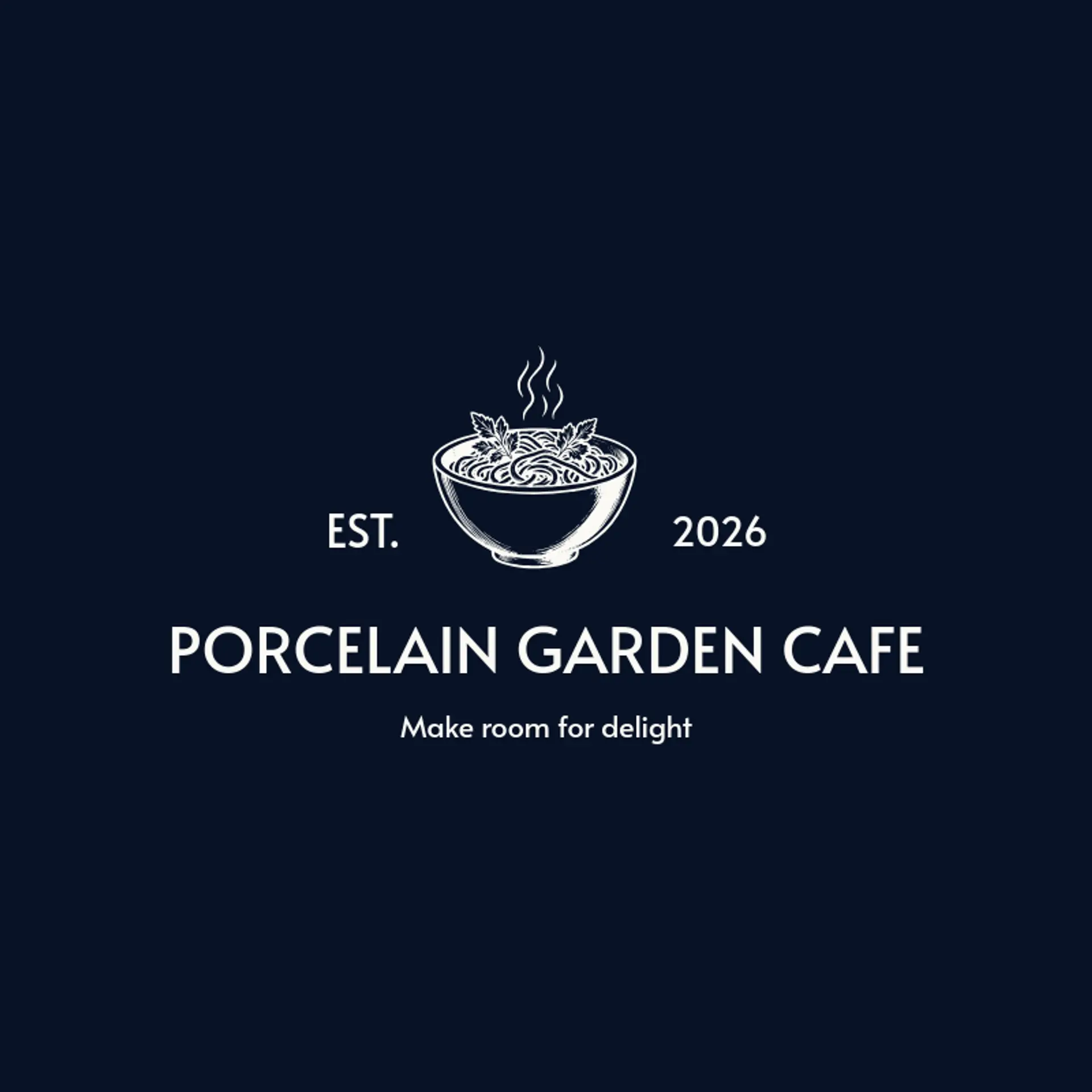 Porcelain Garden Cafe logo for chinese