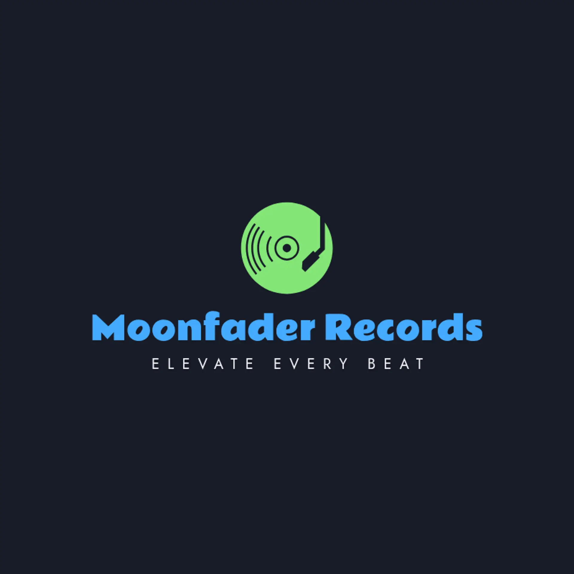 Moonfader Records logo for music label