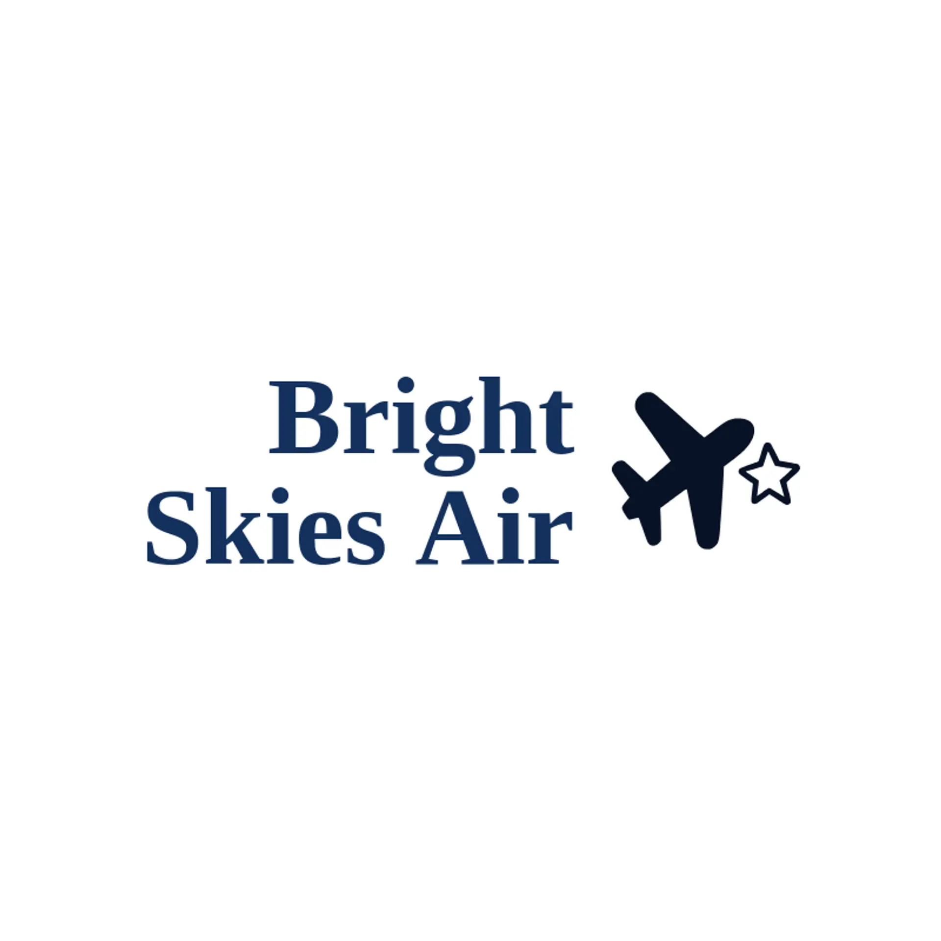 Bright Skies Air logo for flight
