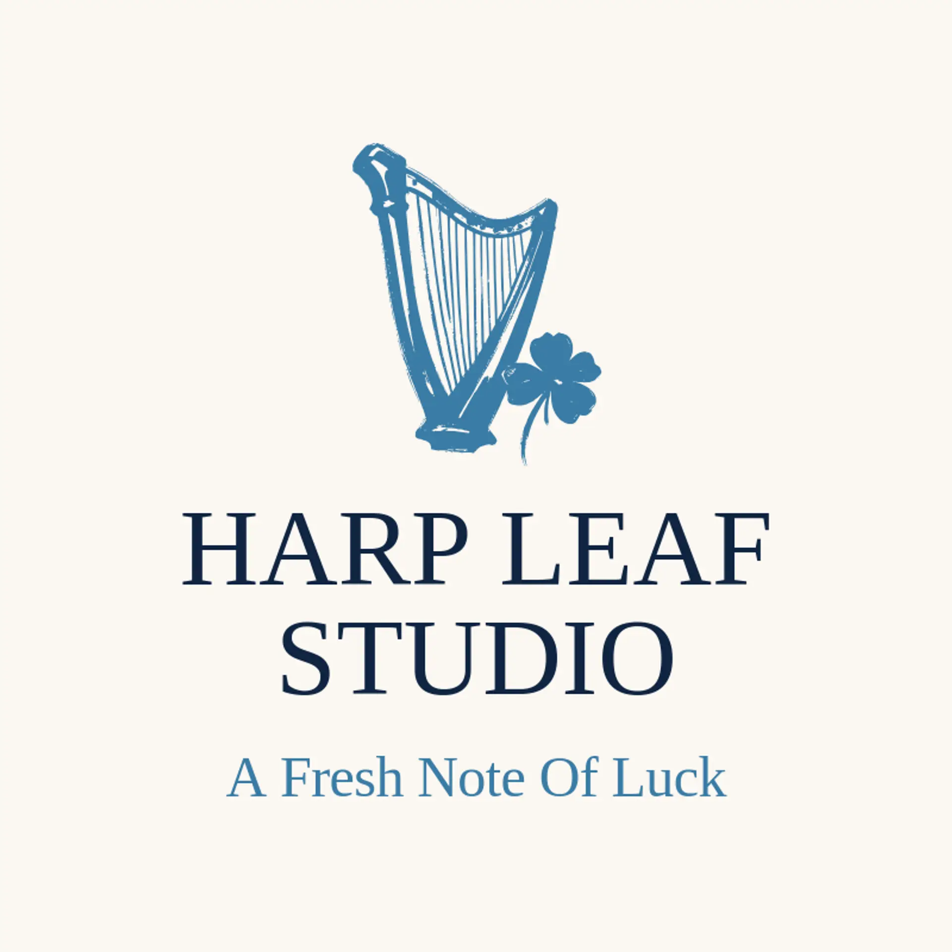 Harp Leaf Studio logo for clover