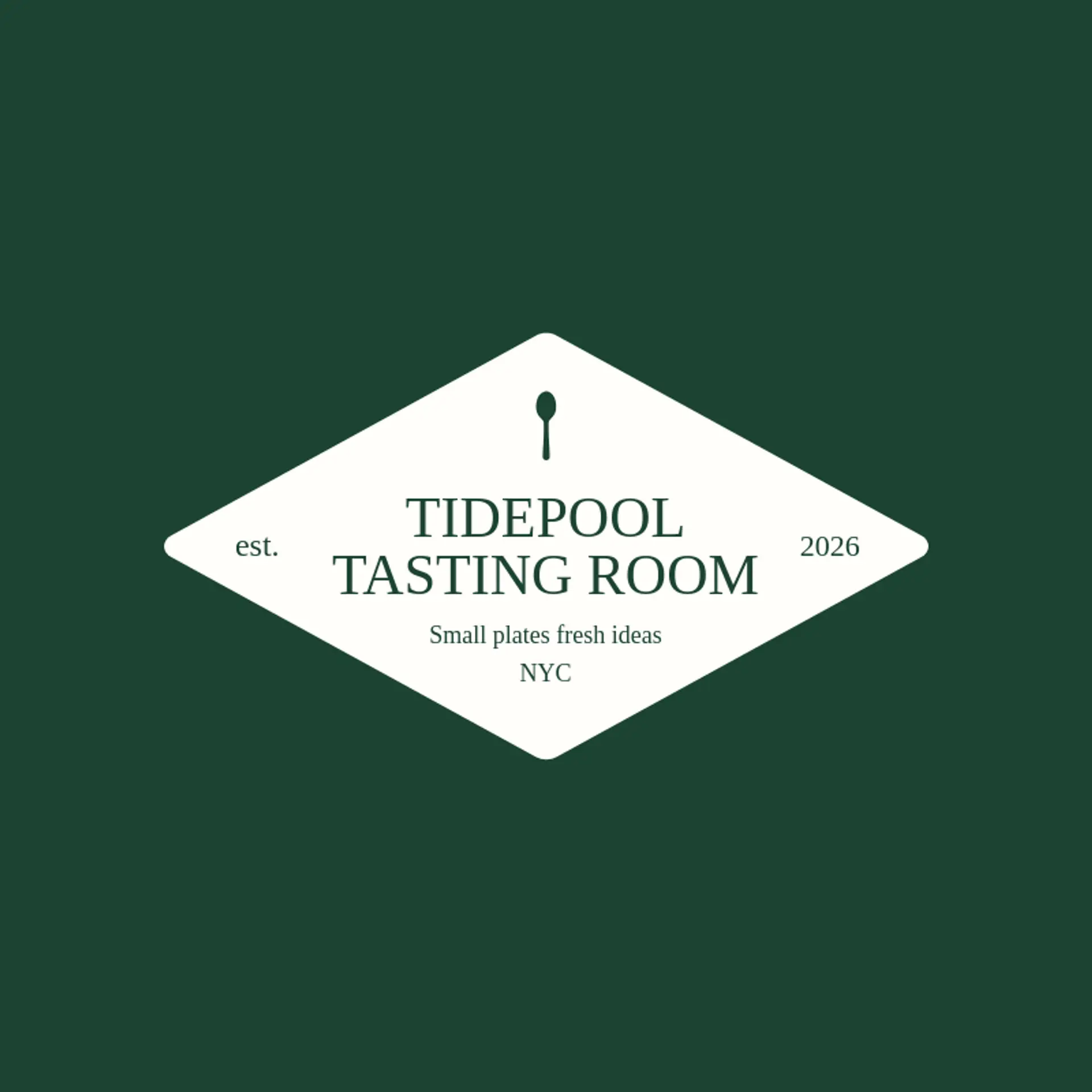 Tidepool Tasting Room logo for spoon