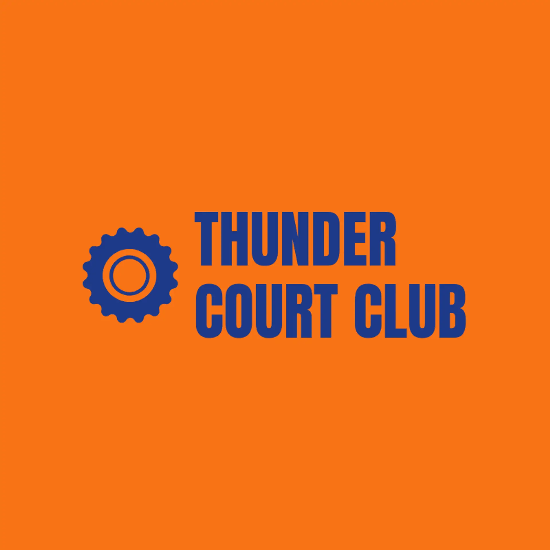 Thunder Court Club logo for basketball