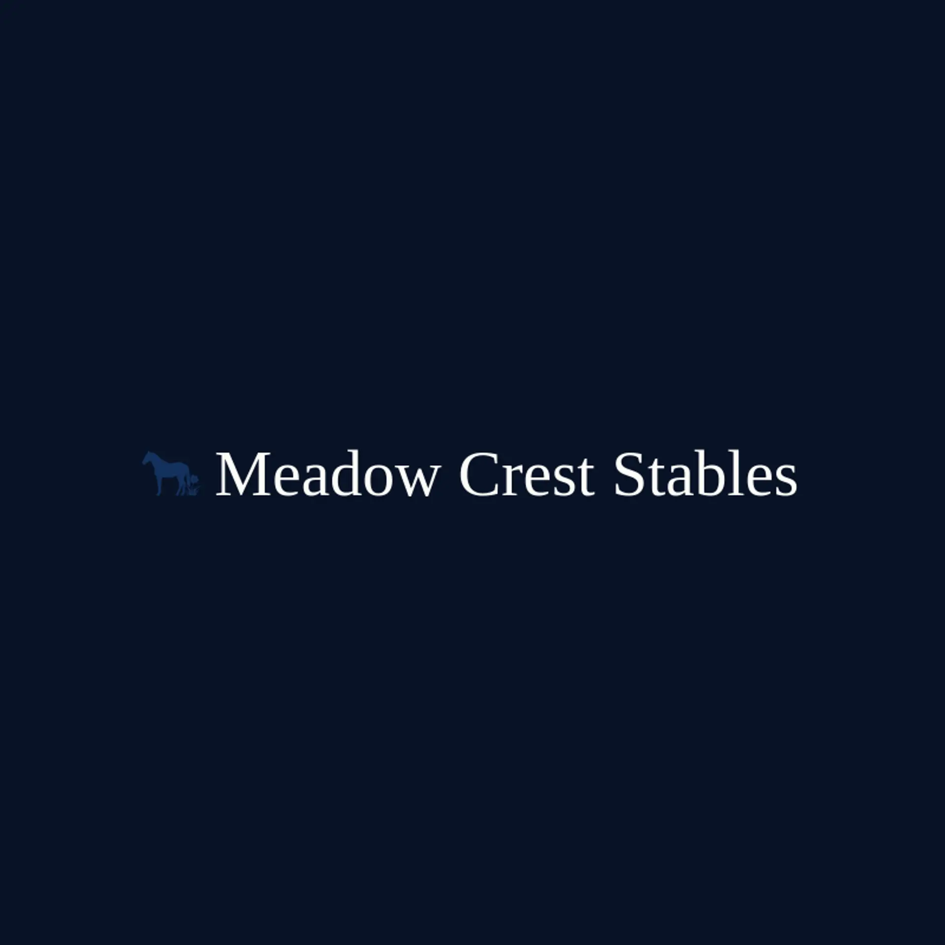 Meadow Crest Stables logo for horse racing