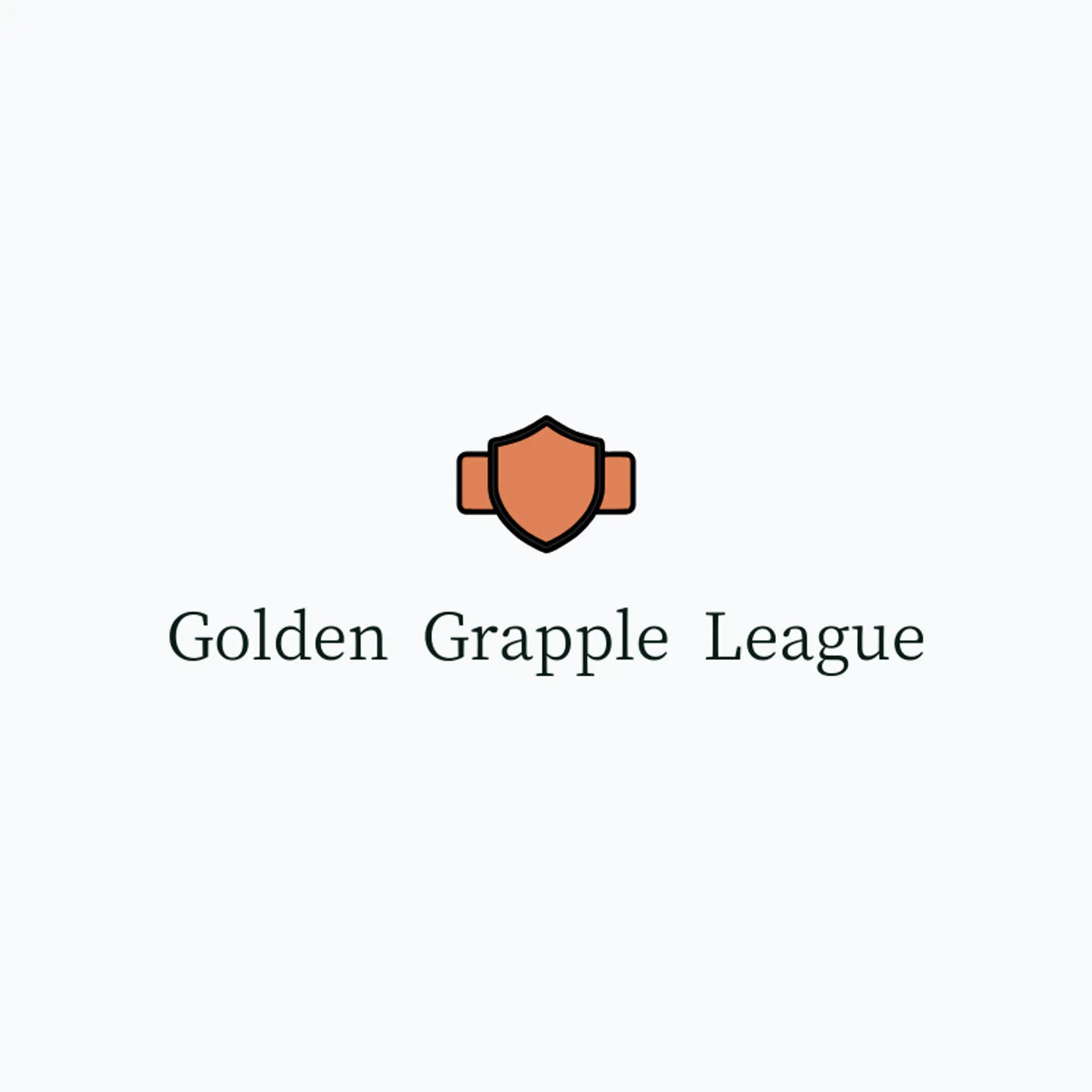 Golden Grapple League logo for wrestling