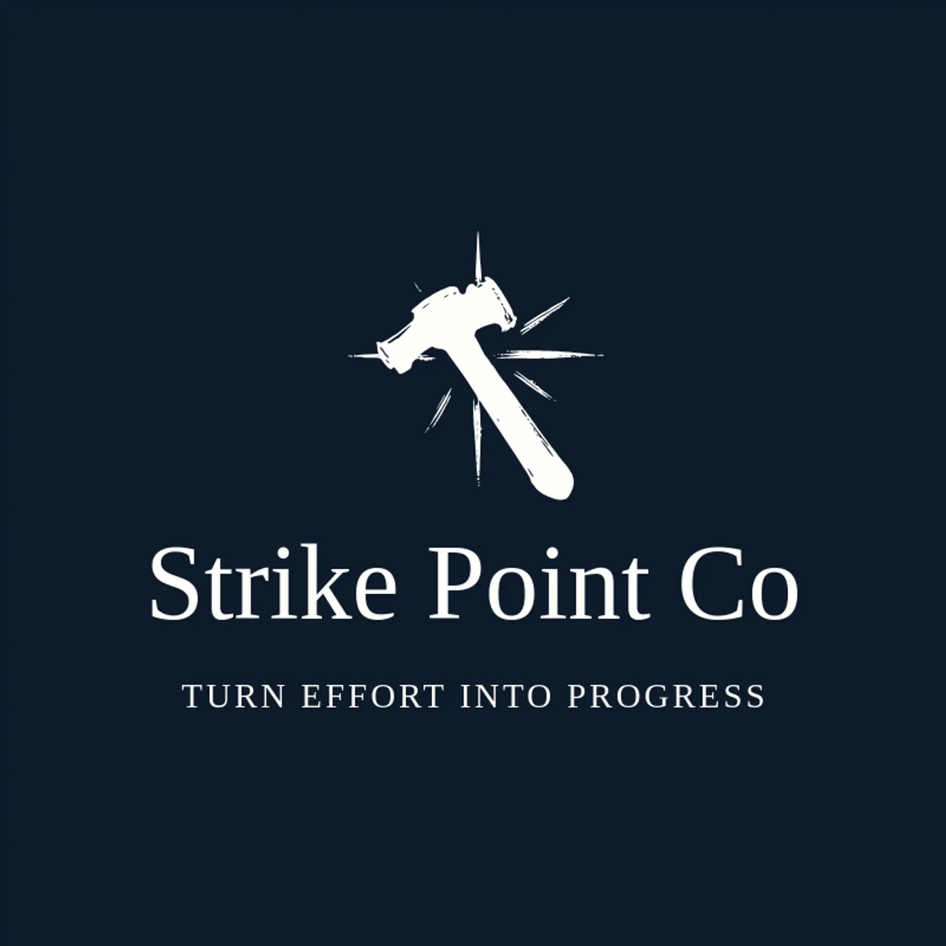 Strike Point Co logo for hammer