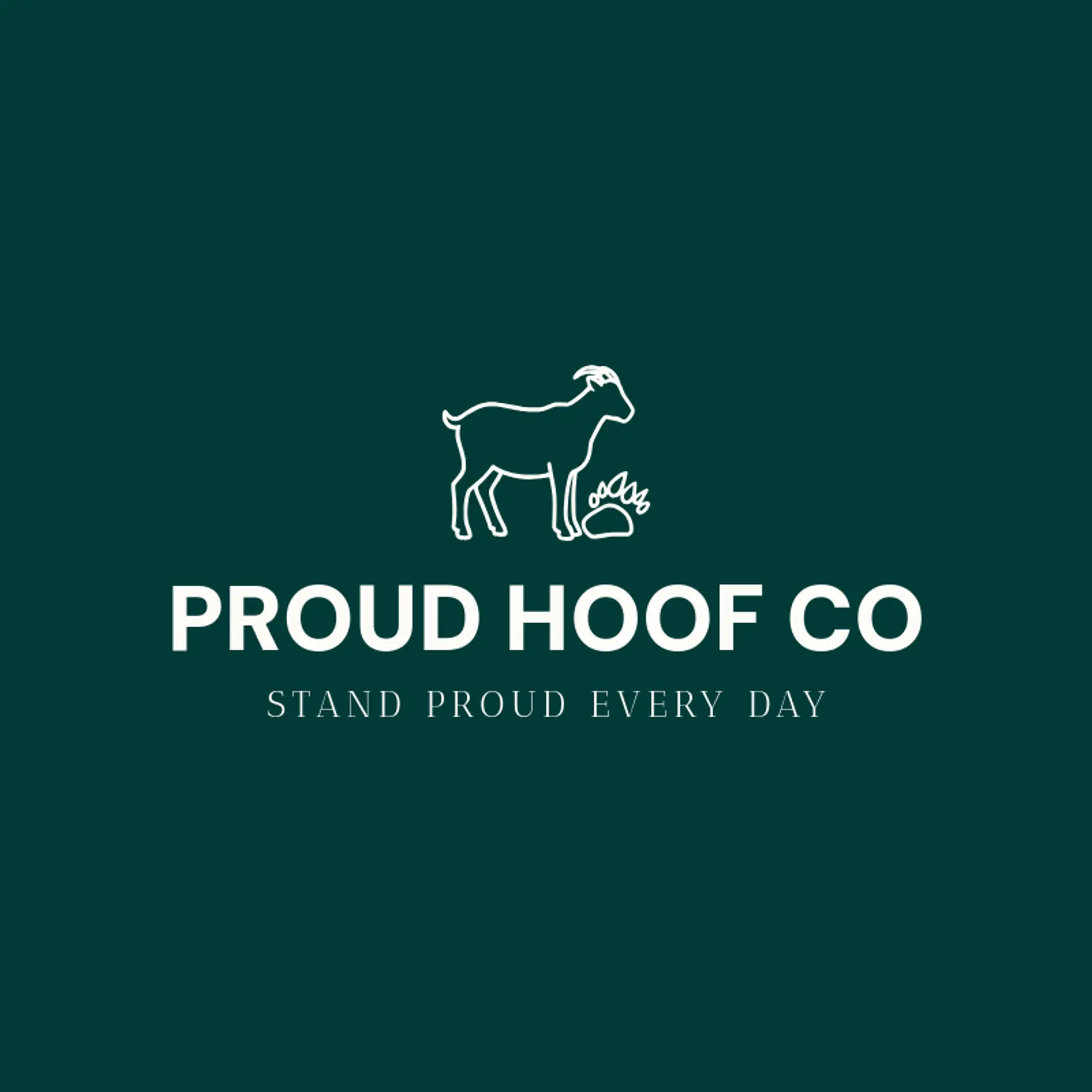 Proud Hoof Co logo for goat