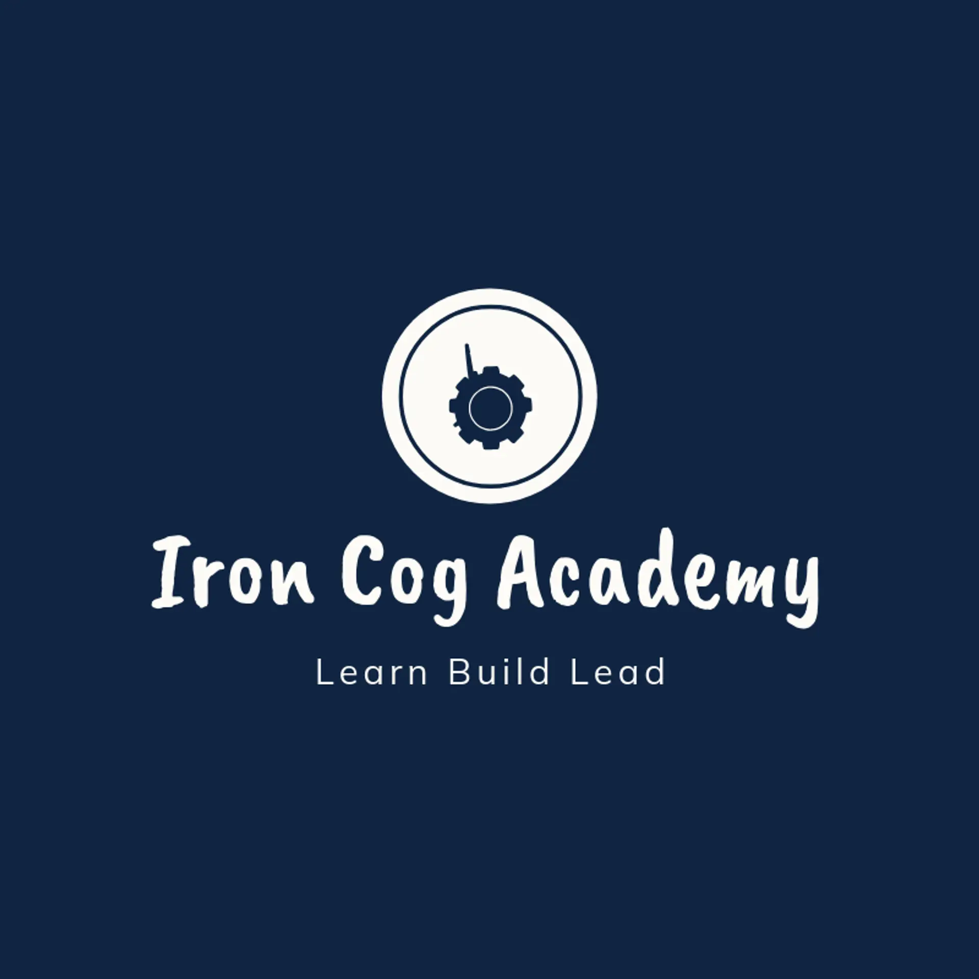 Iron Cog Academy logo for robot