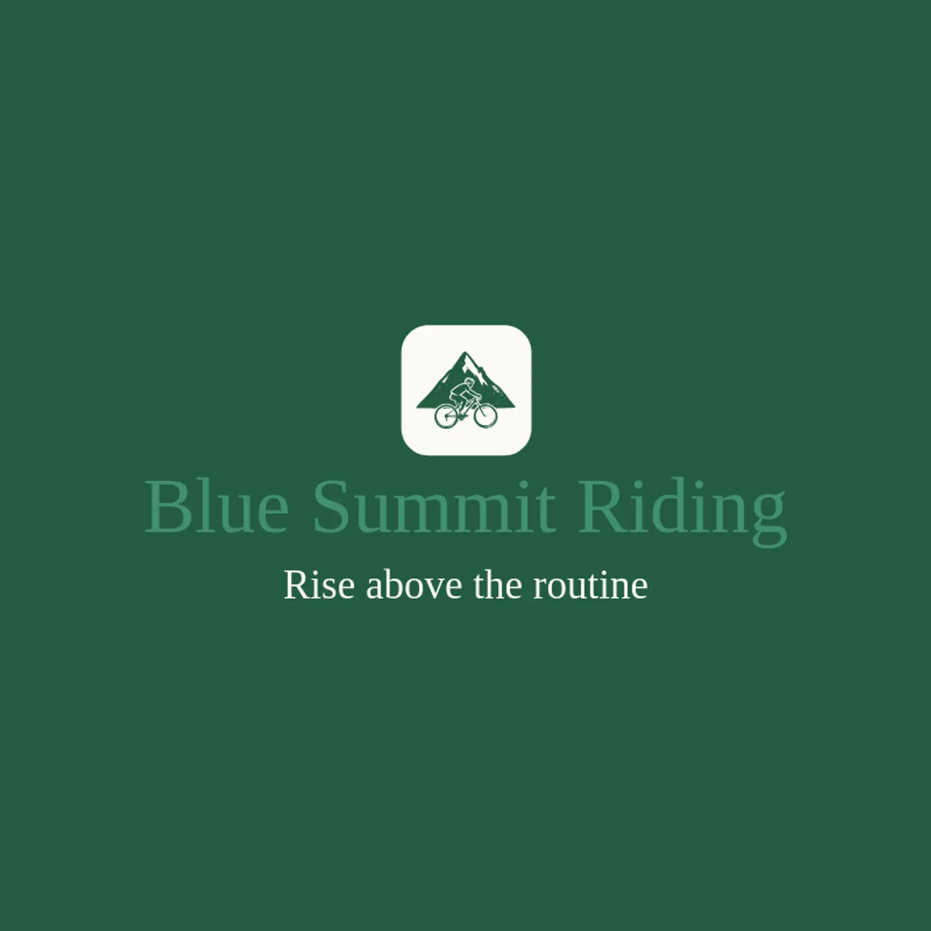 Blue Summit Riding logo for rider