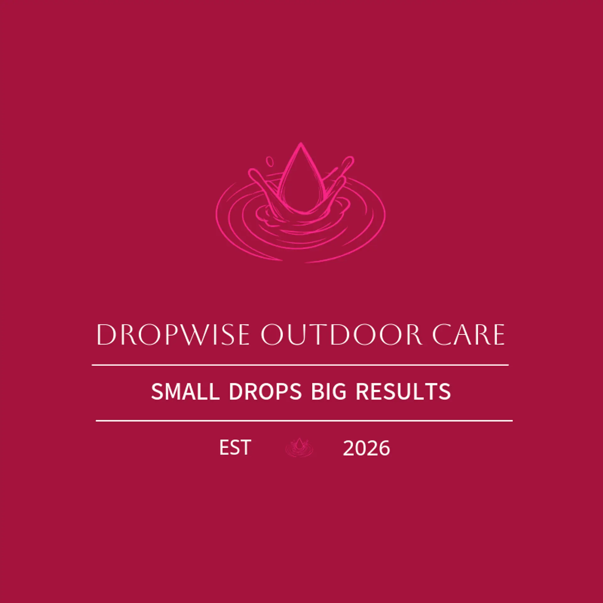 Dropwise Outdoor Care logo for pressure wash