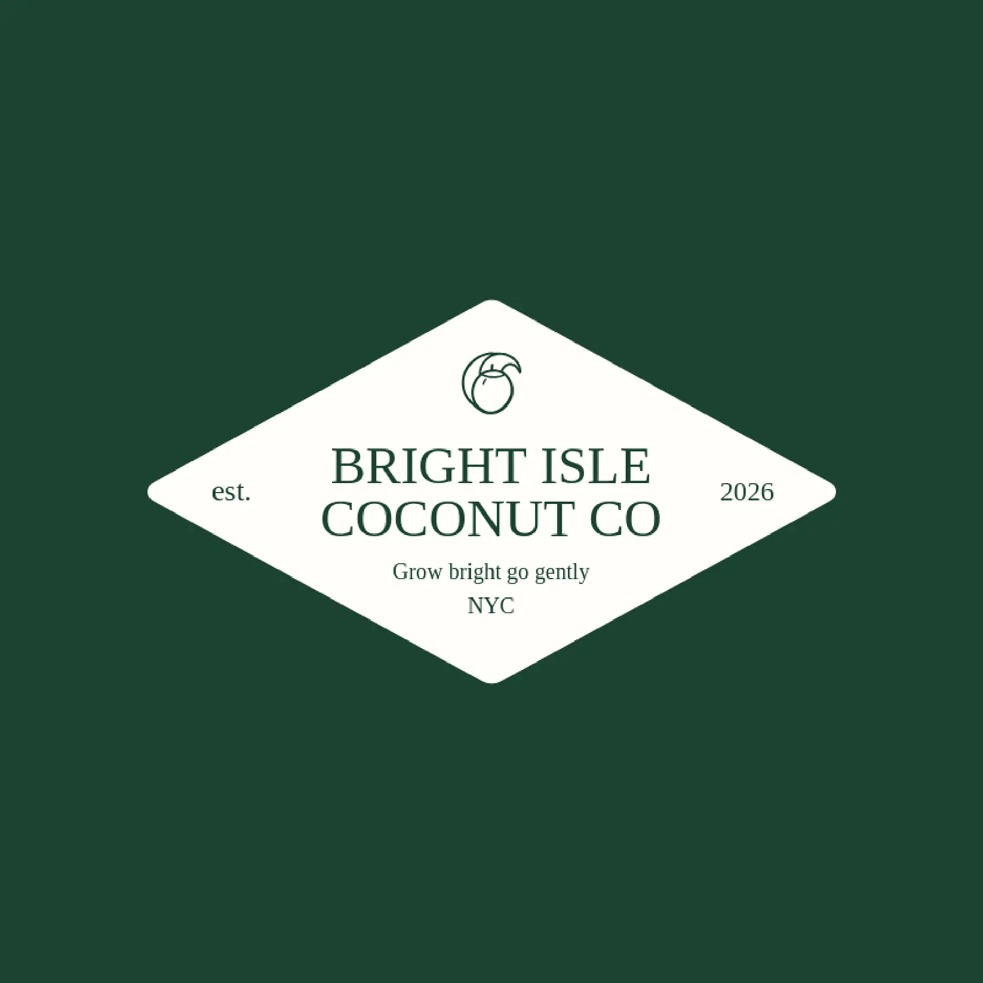 Bright Isle Coconut Co logo for coconut