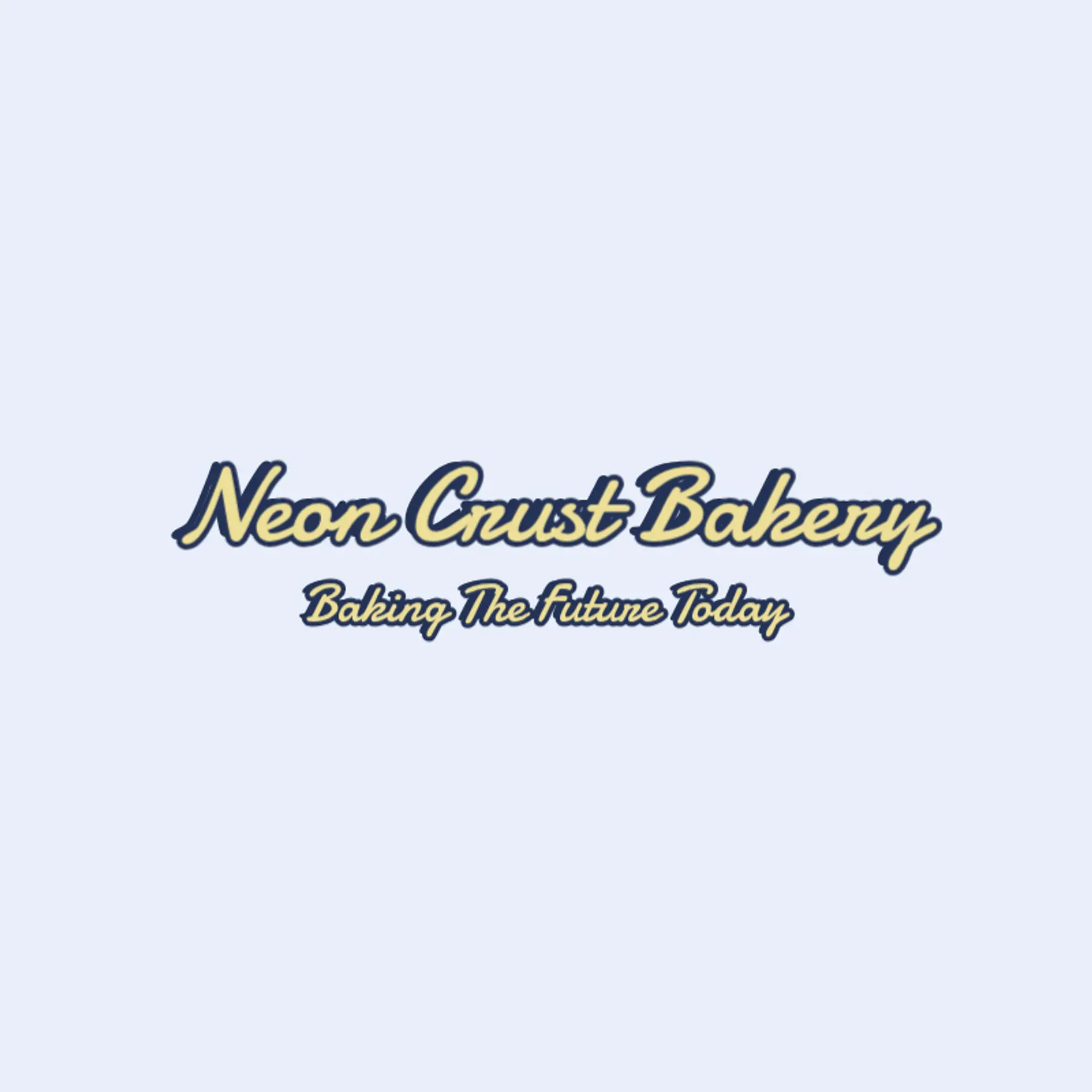 Neon Crust Bakery logo for modern bakery