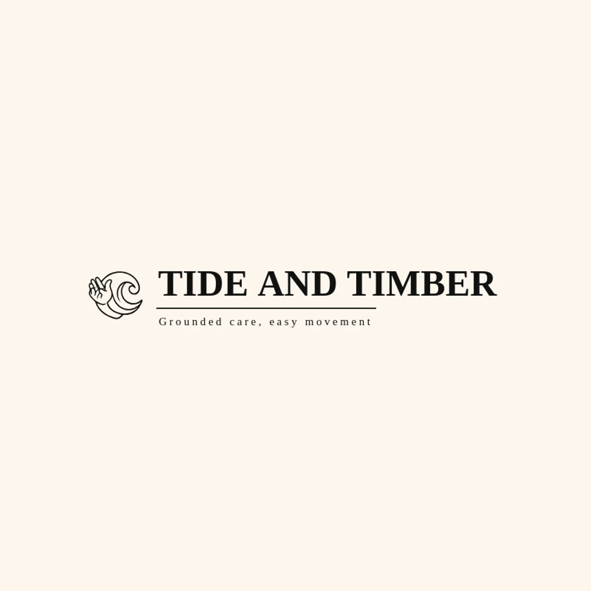 Tide and Timber logo for massage therapy