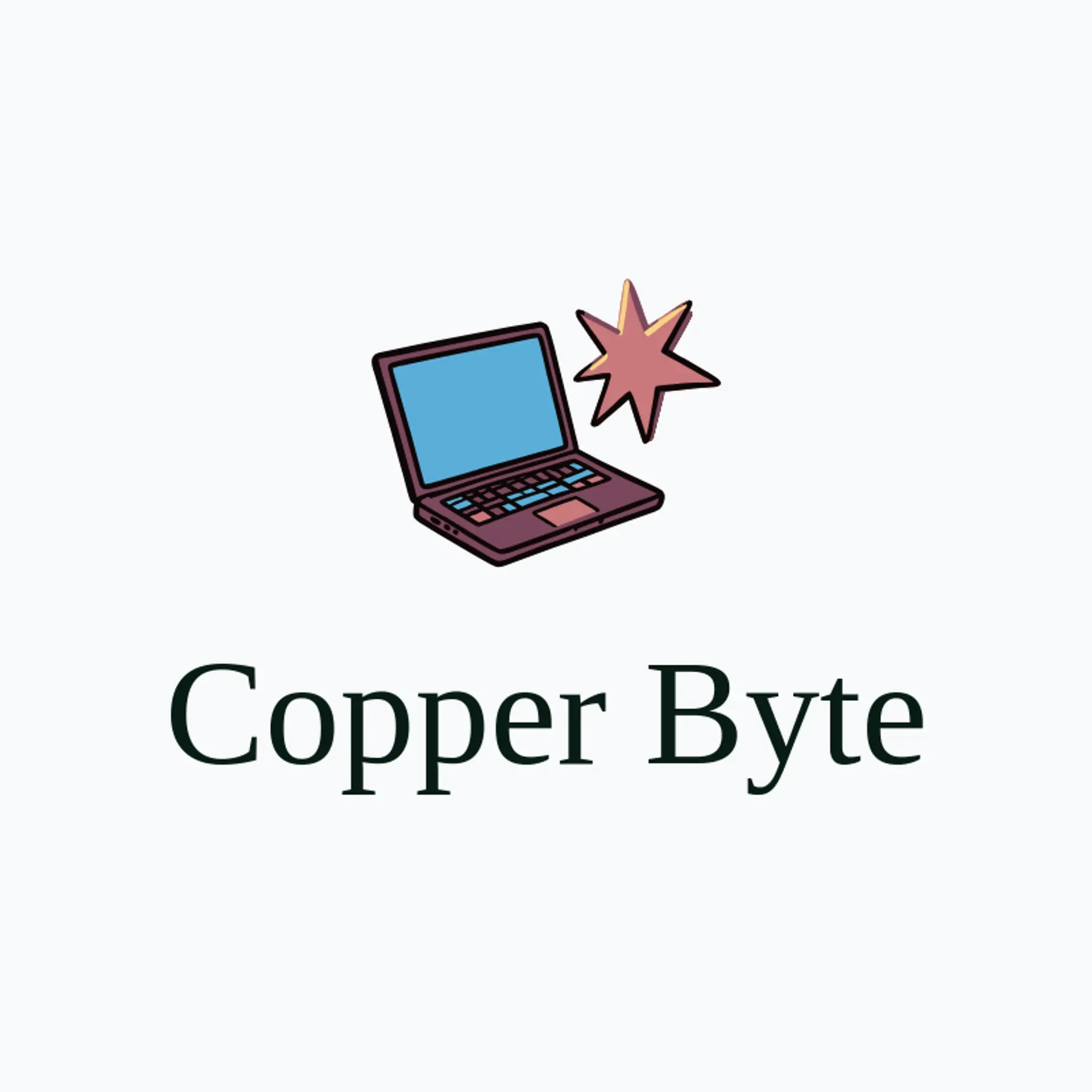 Copper Byte logo for laptop
